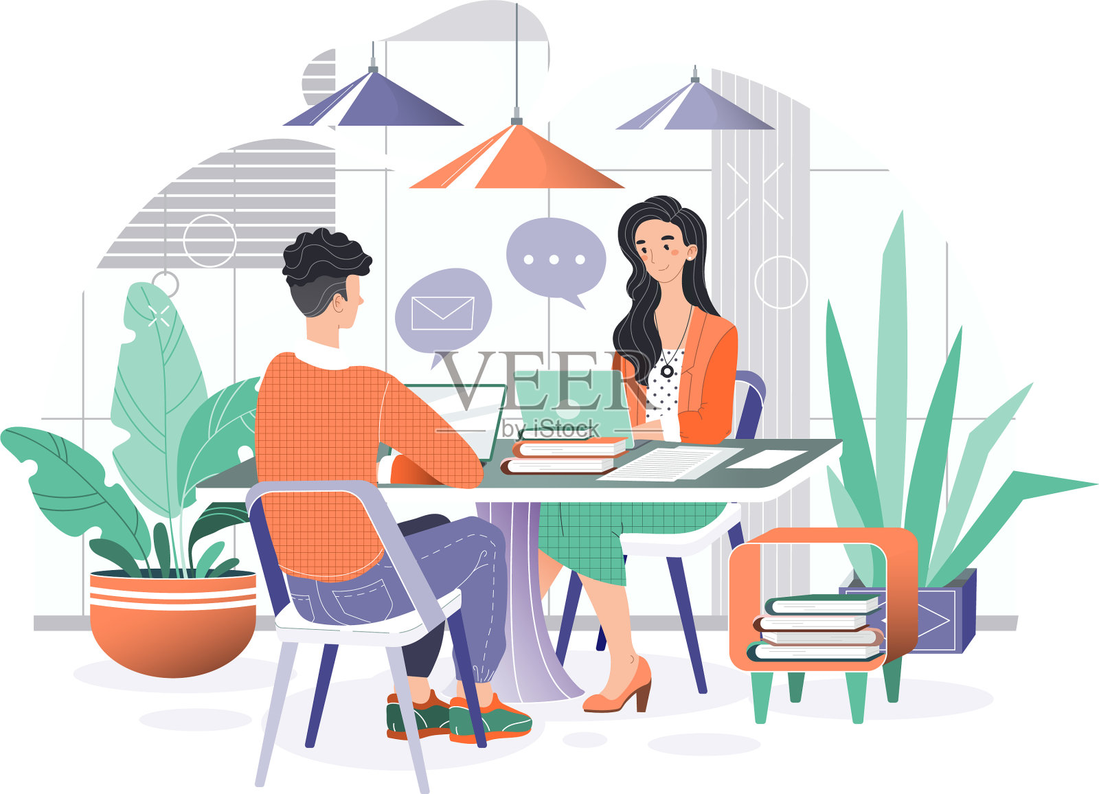 办公室业务角色设计元素图片