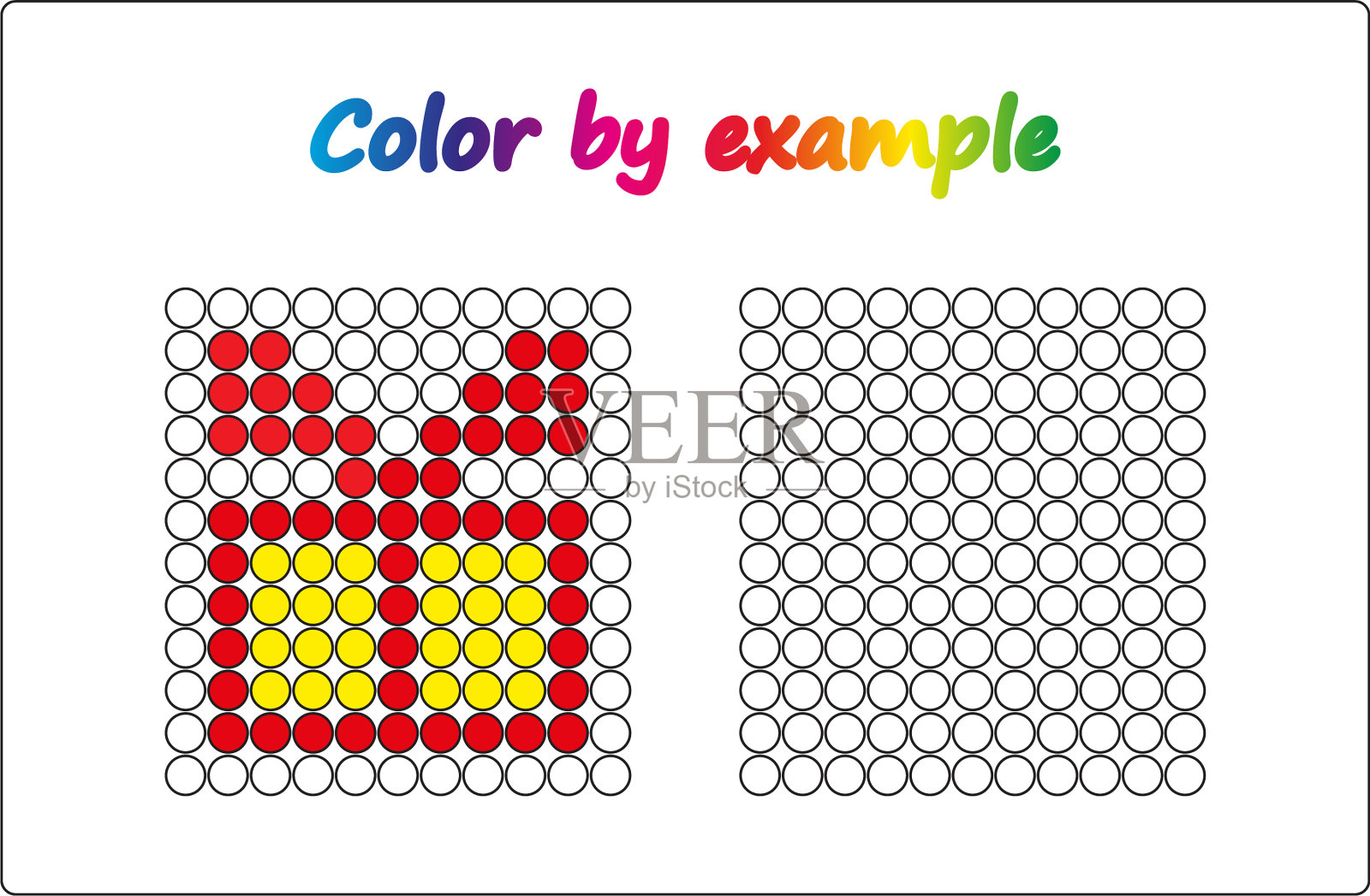 学龄前的苹果拼图游戏插画图片素材