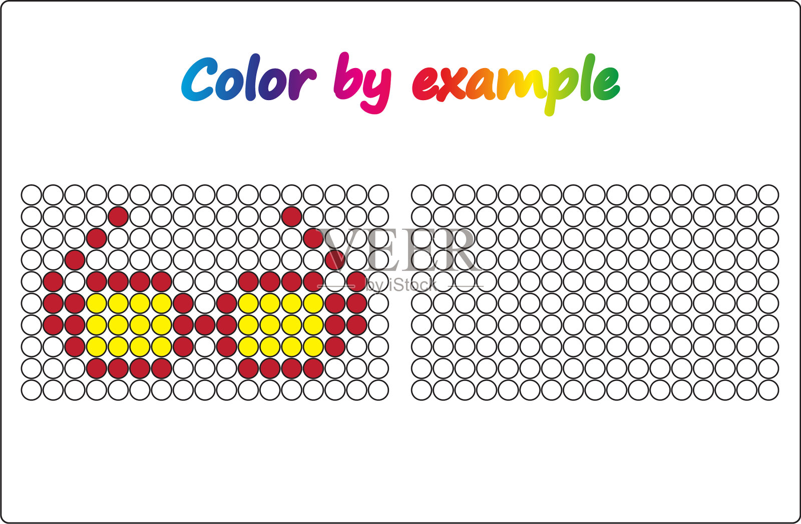 学龄前的苹果拼图游戏插画图片素材