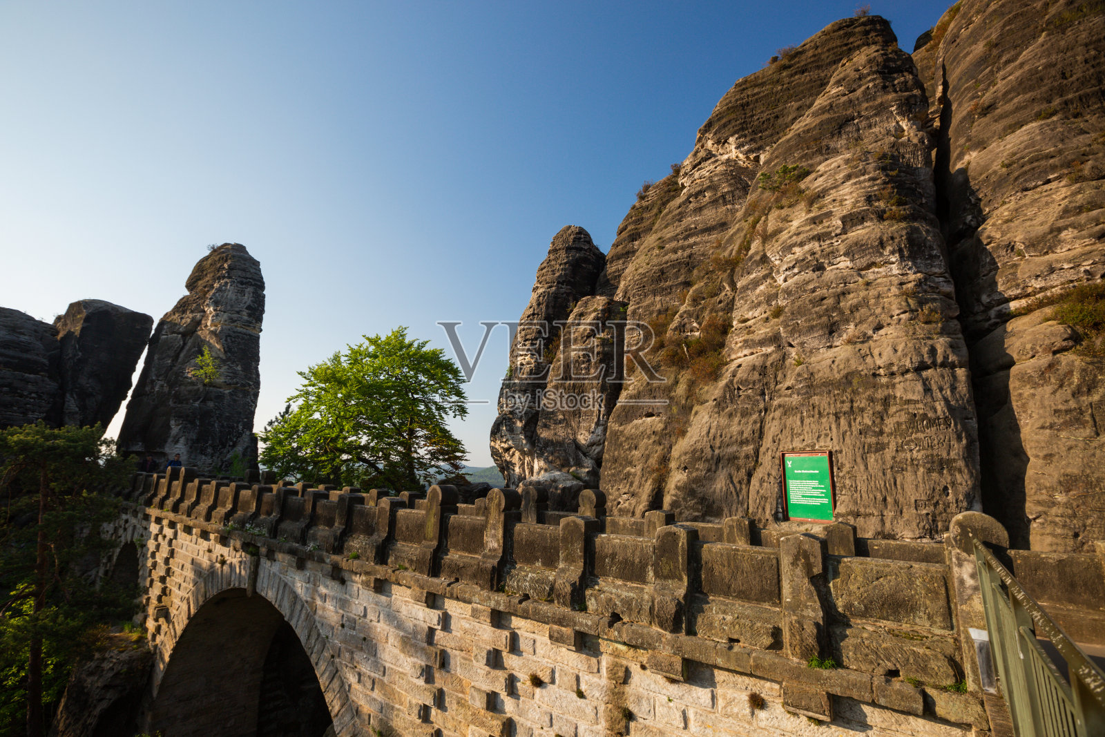 德国，瑞士撒克逊的巴斯特桥照片摄影图片