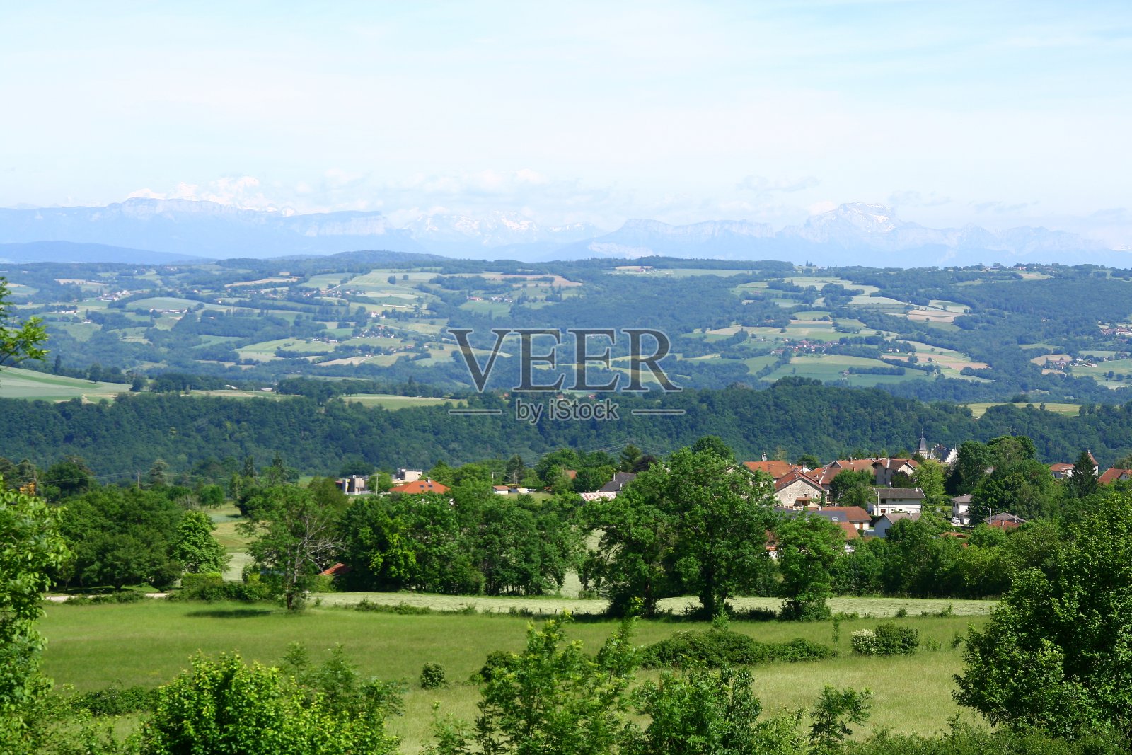 沙奈，法国的一个村庄照片摄影图片