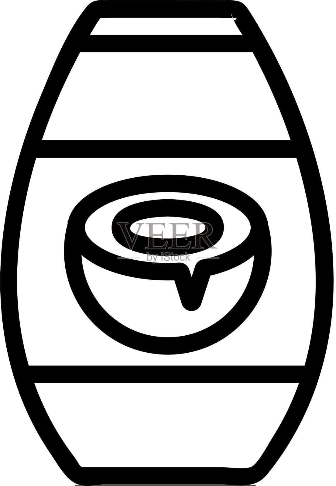 椰子香波图标轮廓设计元素图片