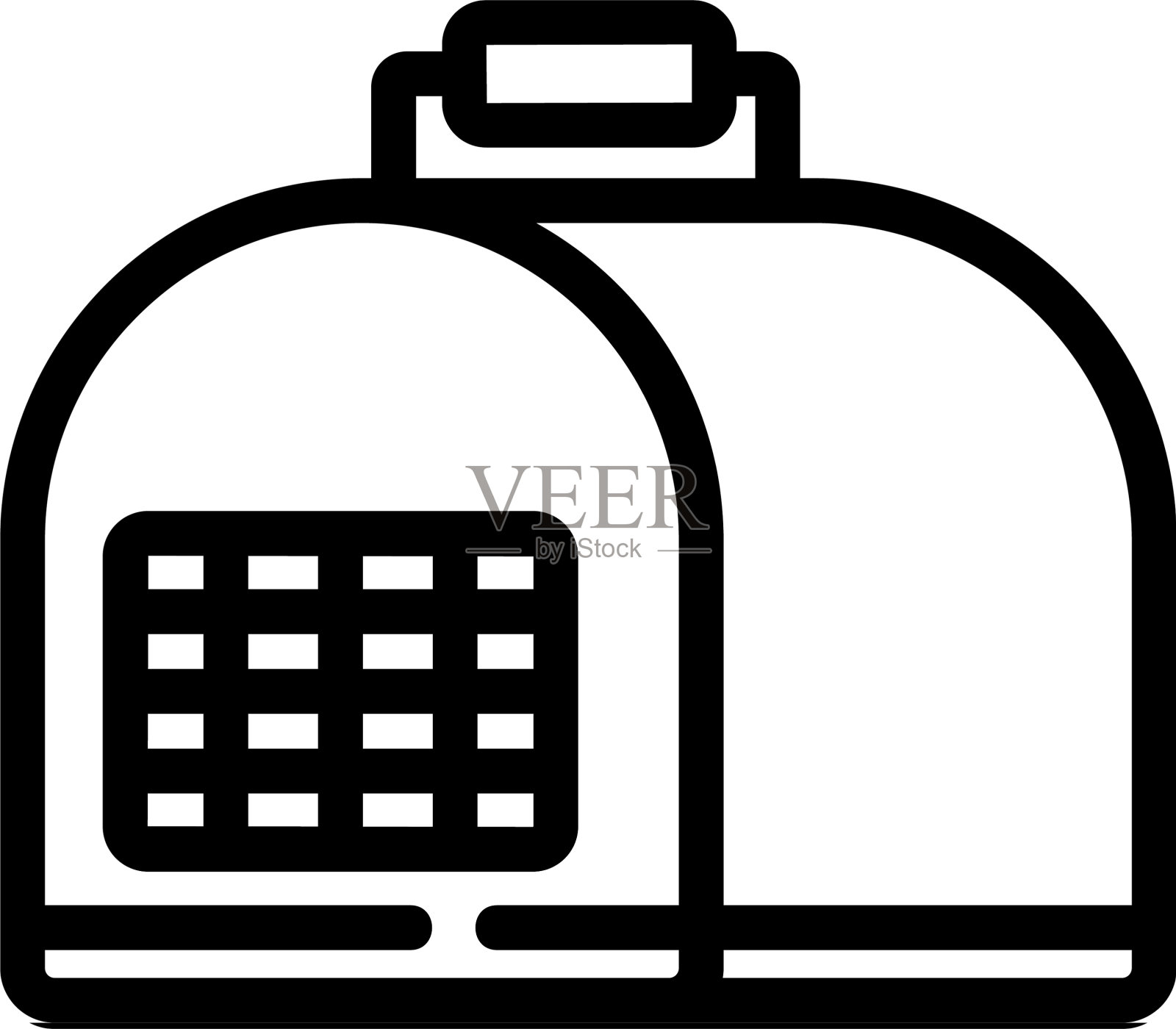 笼子动物载体框图标轮廓图标素材