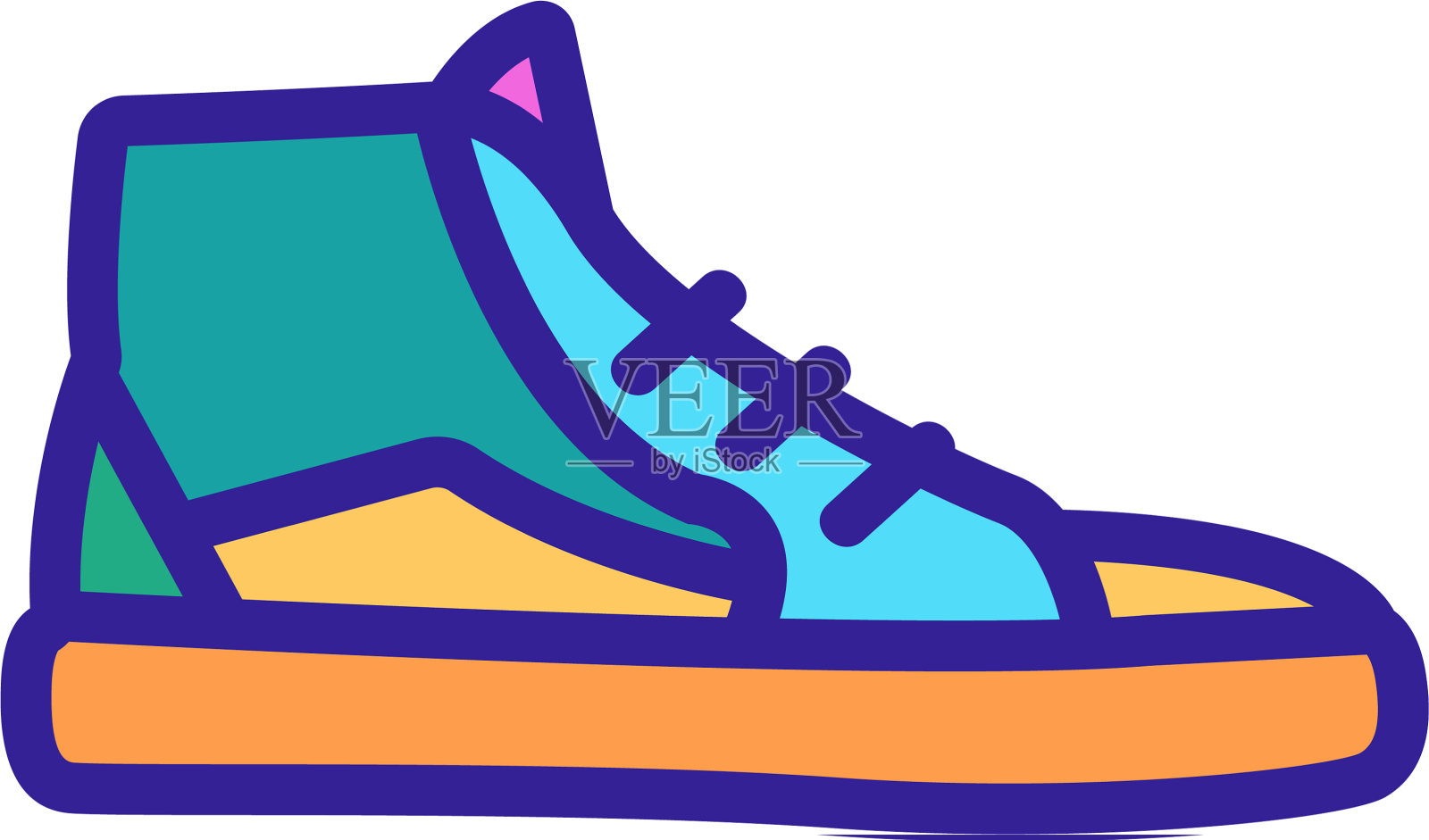 转换鞋图标轮廓设计元素图片