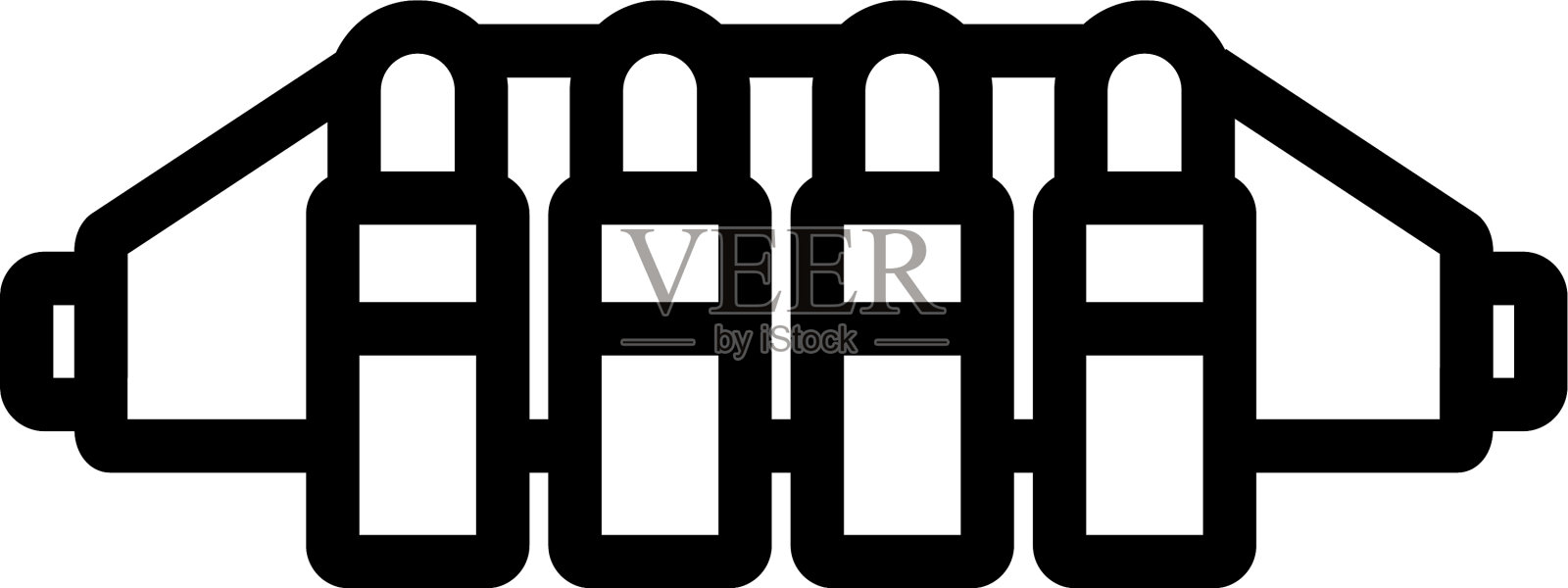 彩弹球员带图标轮廓图标素材