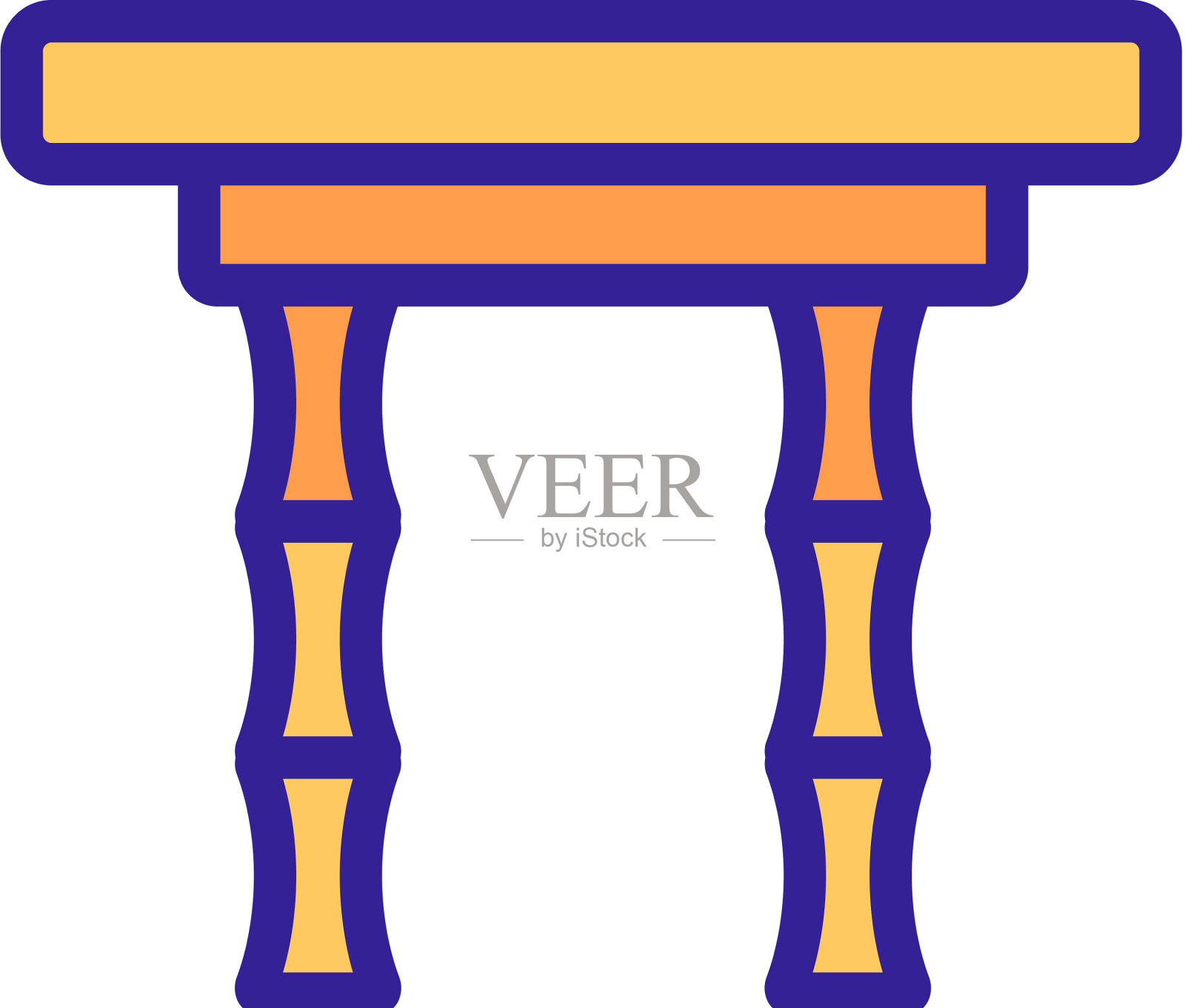 竹门图标轮廓设计元素图片
