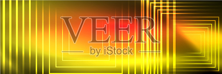 闪亮的霓虹灯发光的技术线高科技插画图片素材