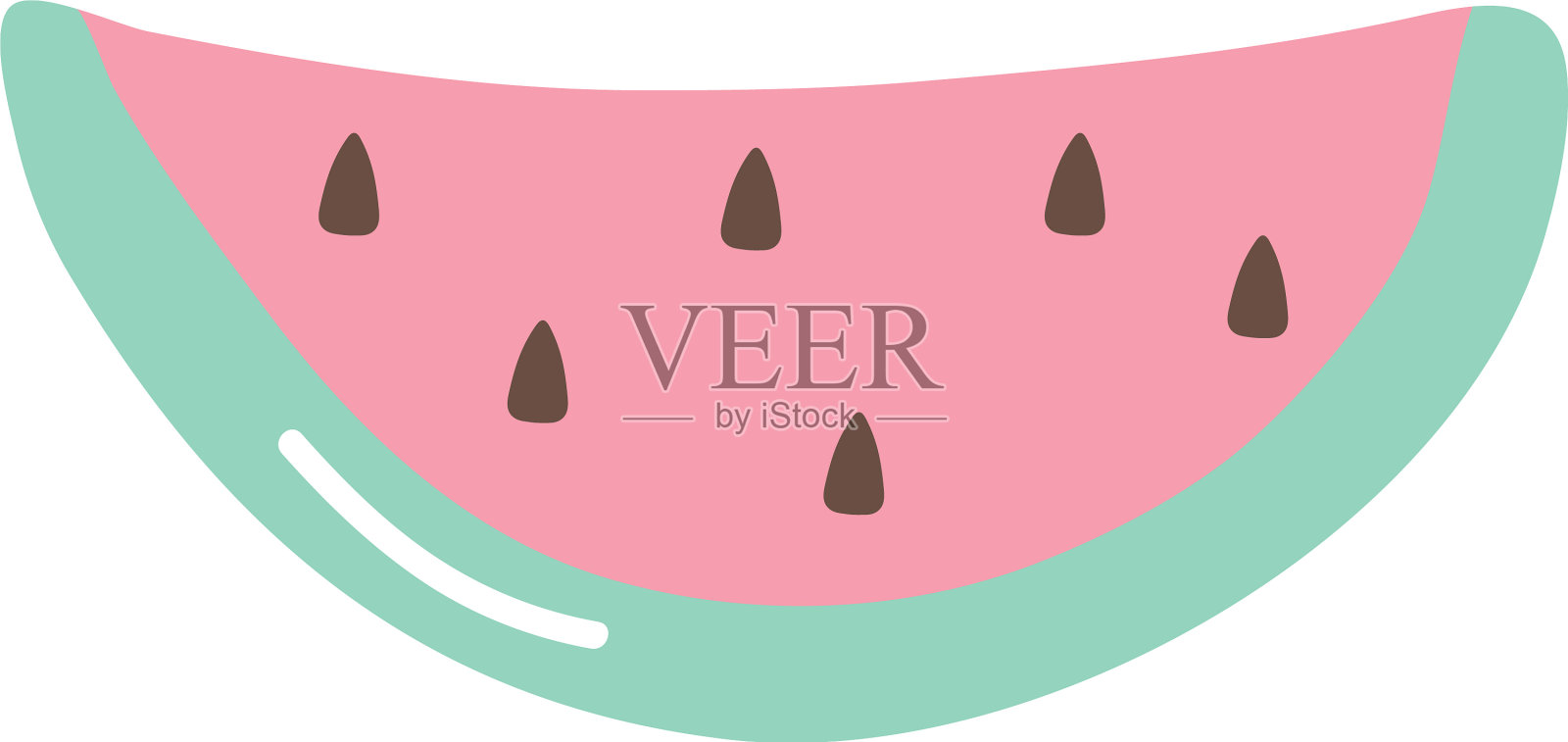 西瓜水果图标平风格设计元素图片