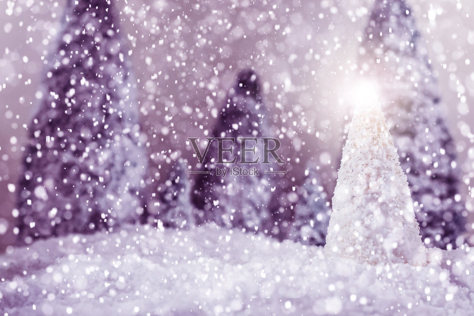 下雪的森林照片摄影图片