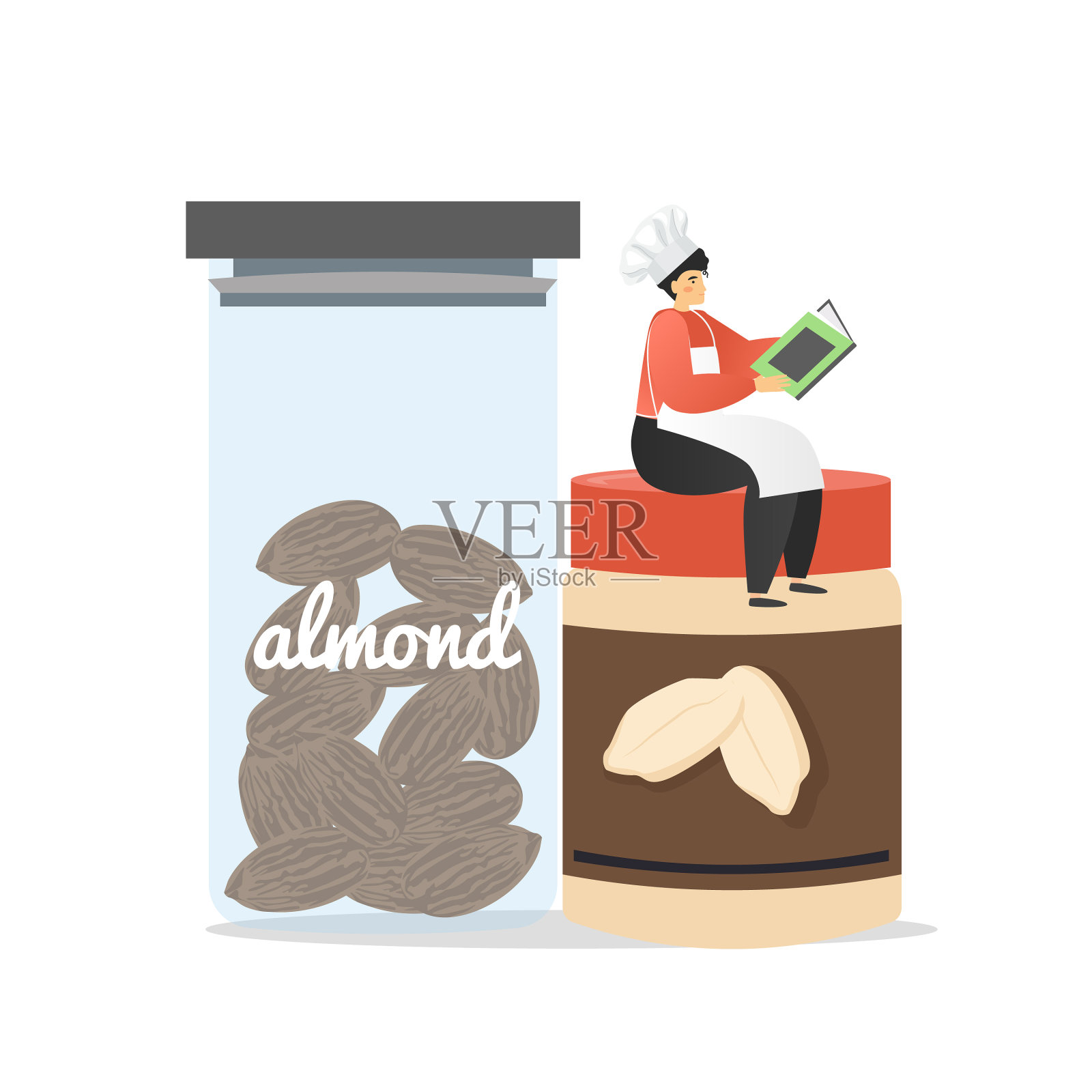 扁桃冰淇淋配方设计元素图片