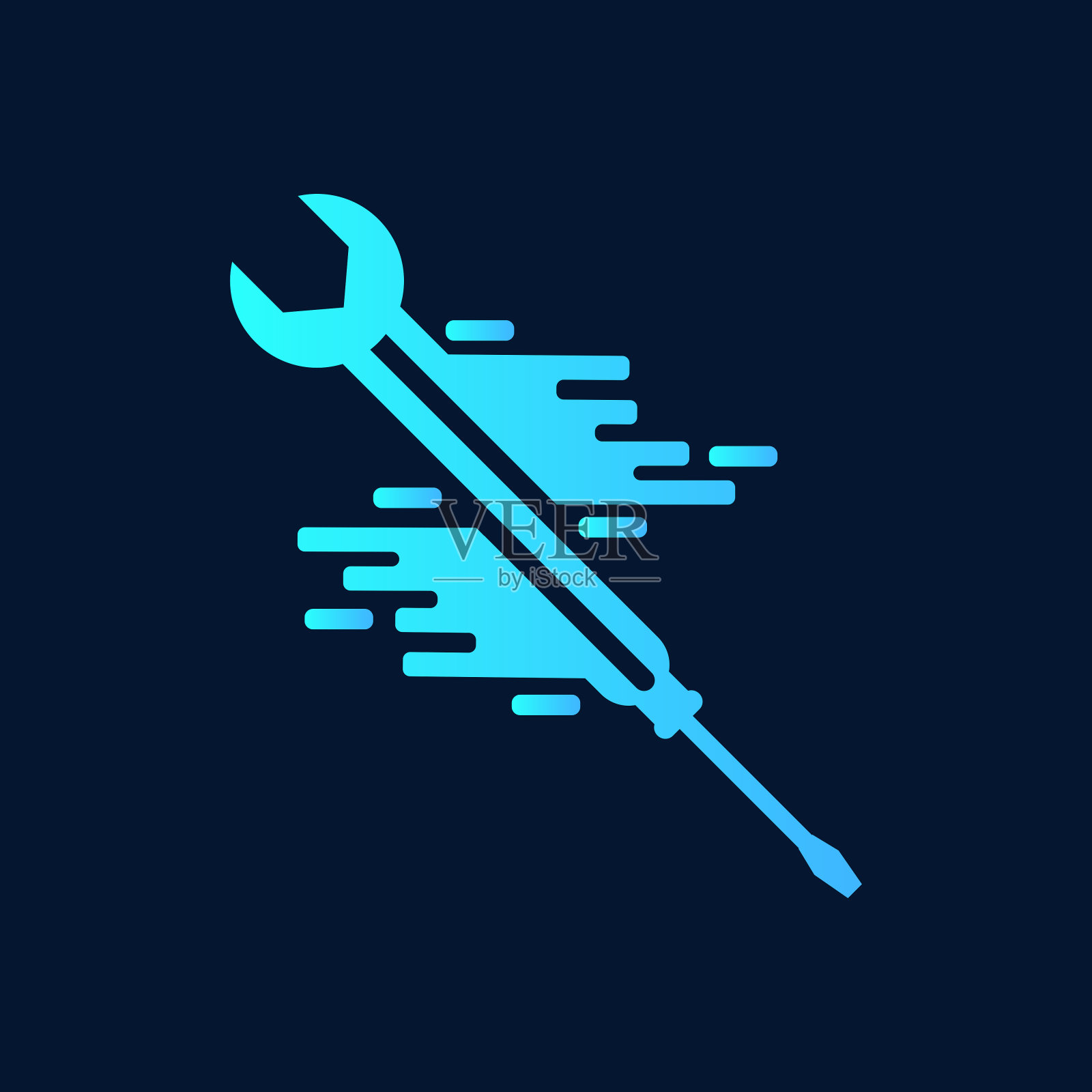 扳手螺丝刀符号设计插画图片素材