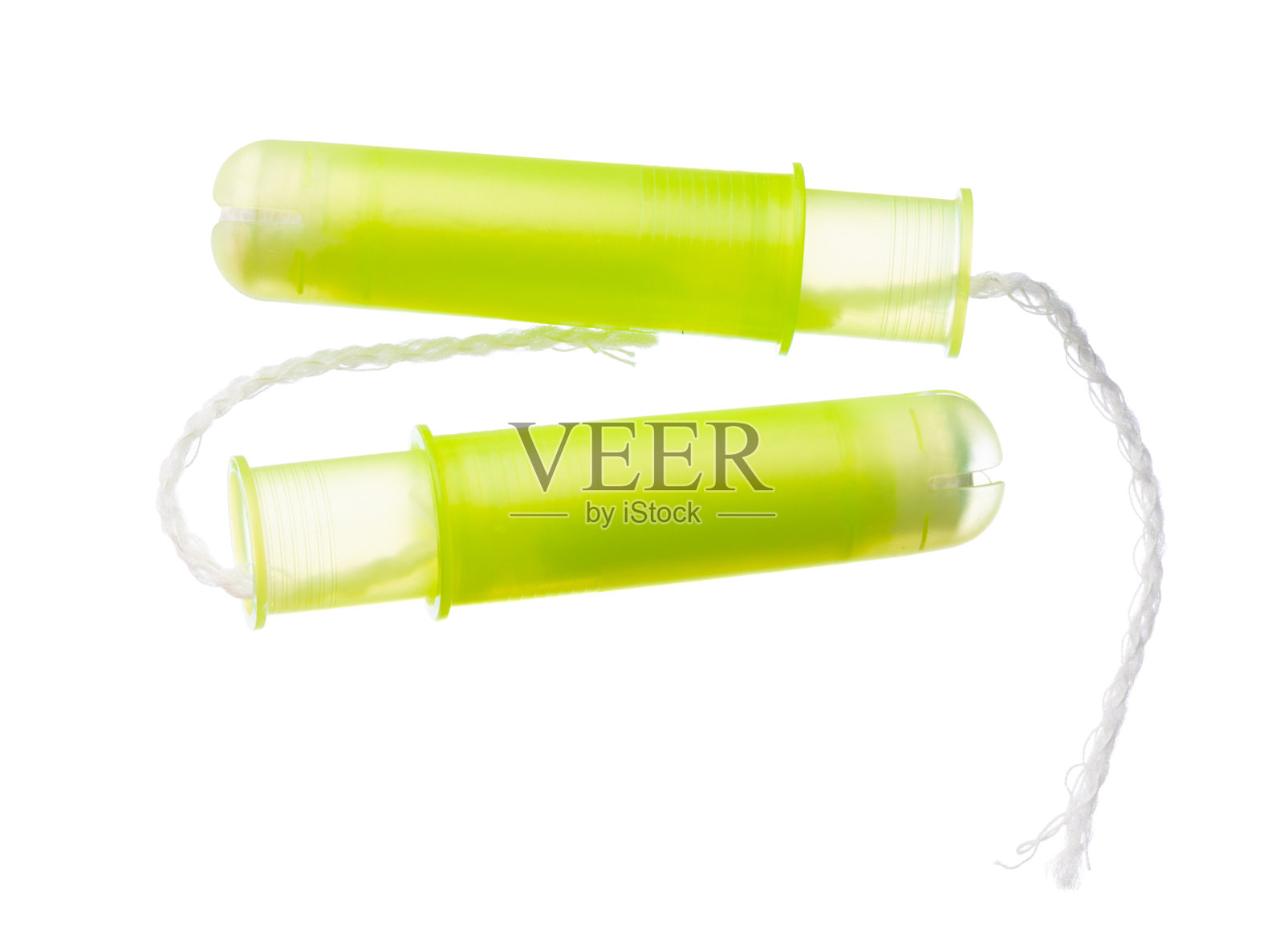 女性医疗卫生棉条隔离在白色背景照片摄影图片