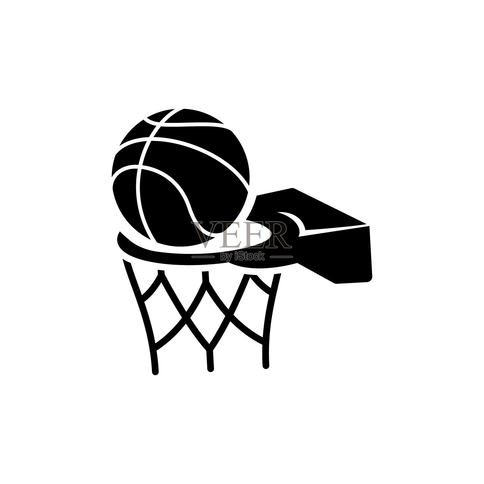 篮环图标字形风格设计图标素材