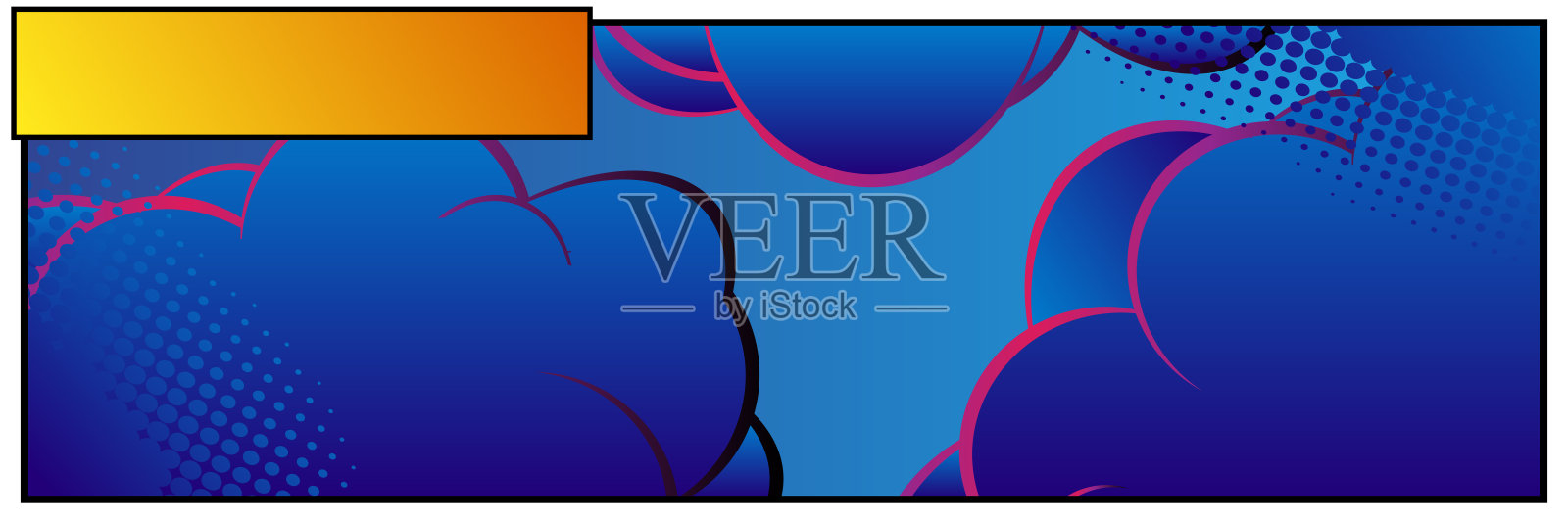 漫画书彩色背景的横幅。插画图片素材