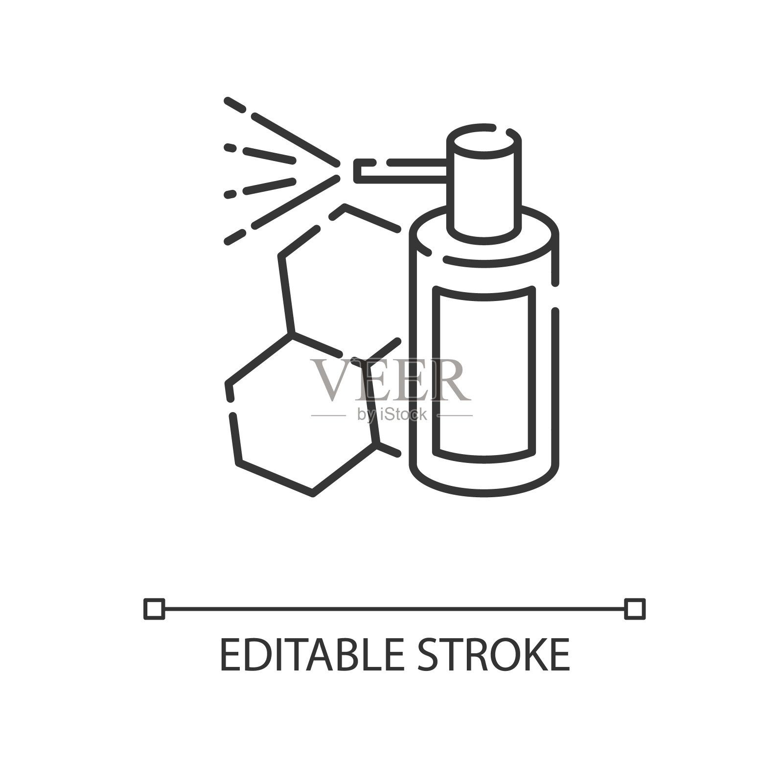 蜂胶喷口呈线性图标插画图片素材