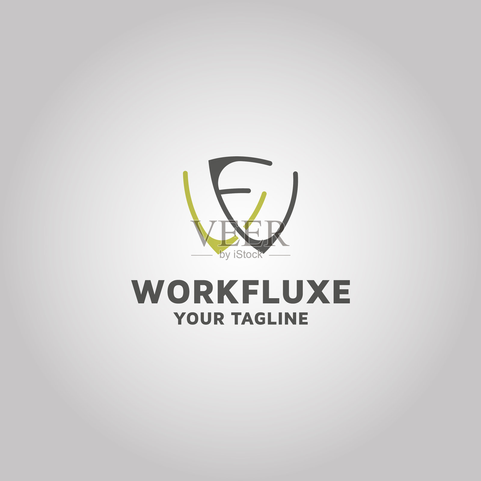 现代字母wf标志设计插画图片素材