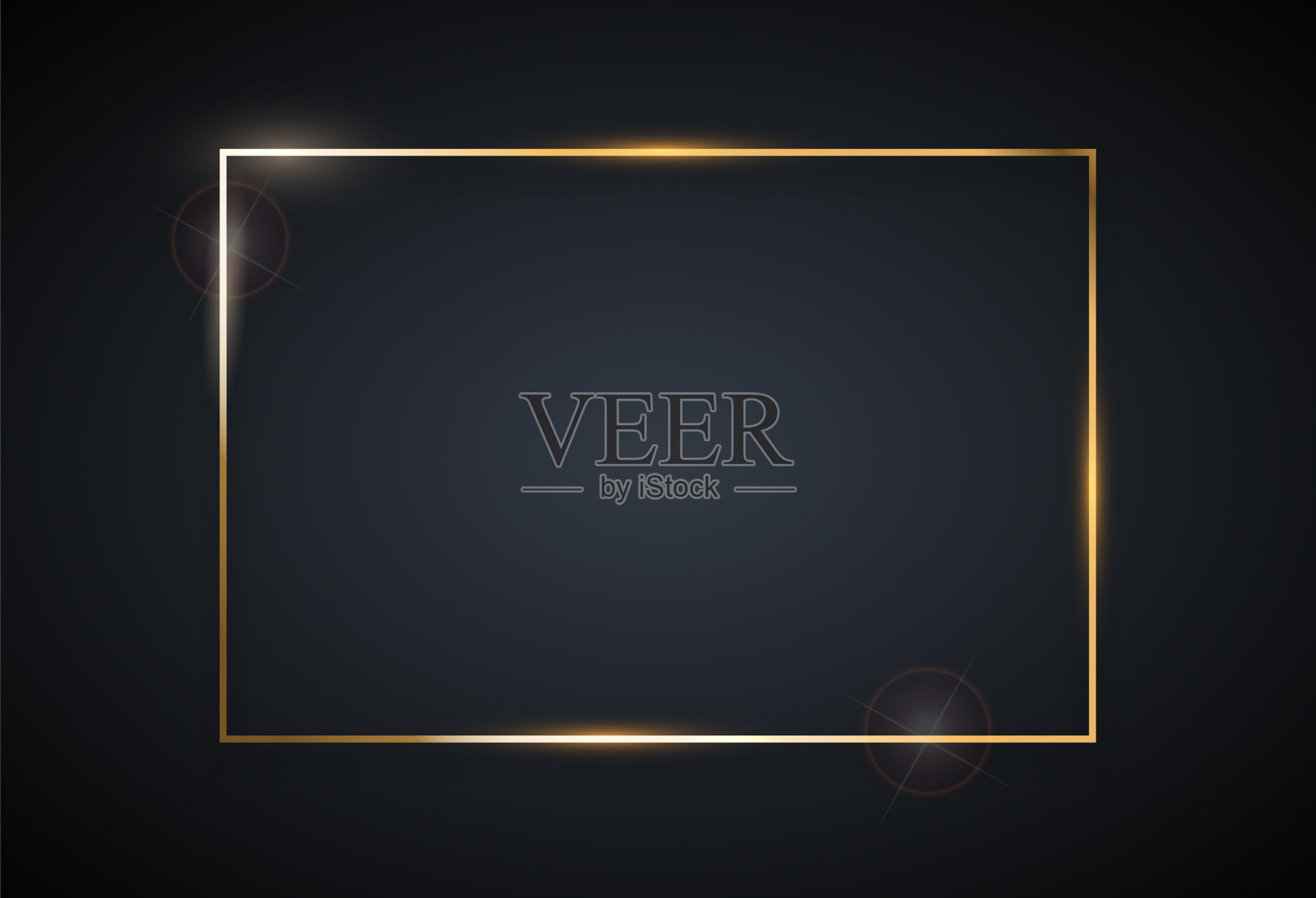 抽象的金色光泽框架背景插画图片素材