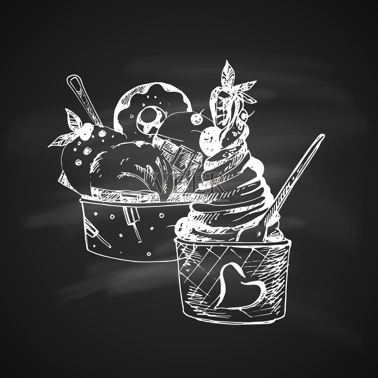 冰淇淋插画图片素材