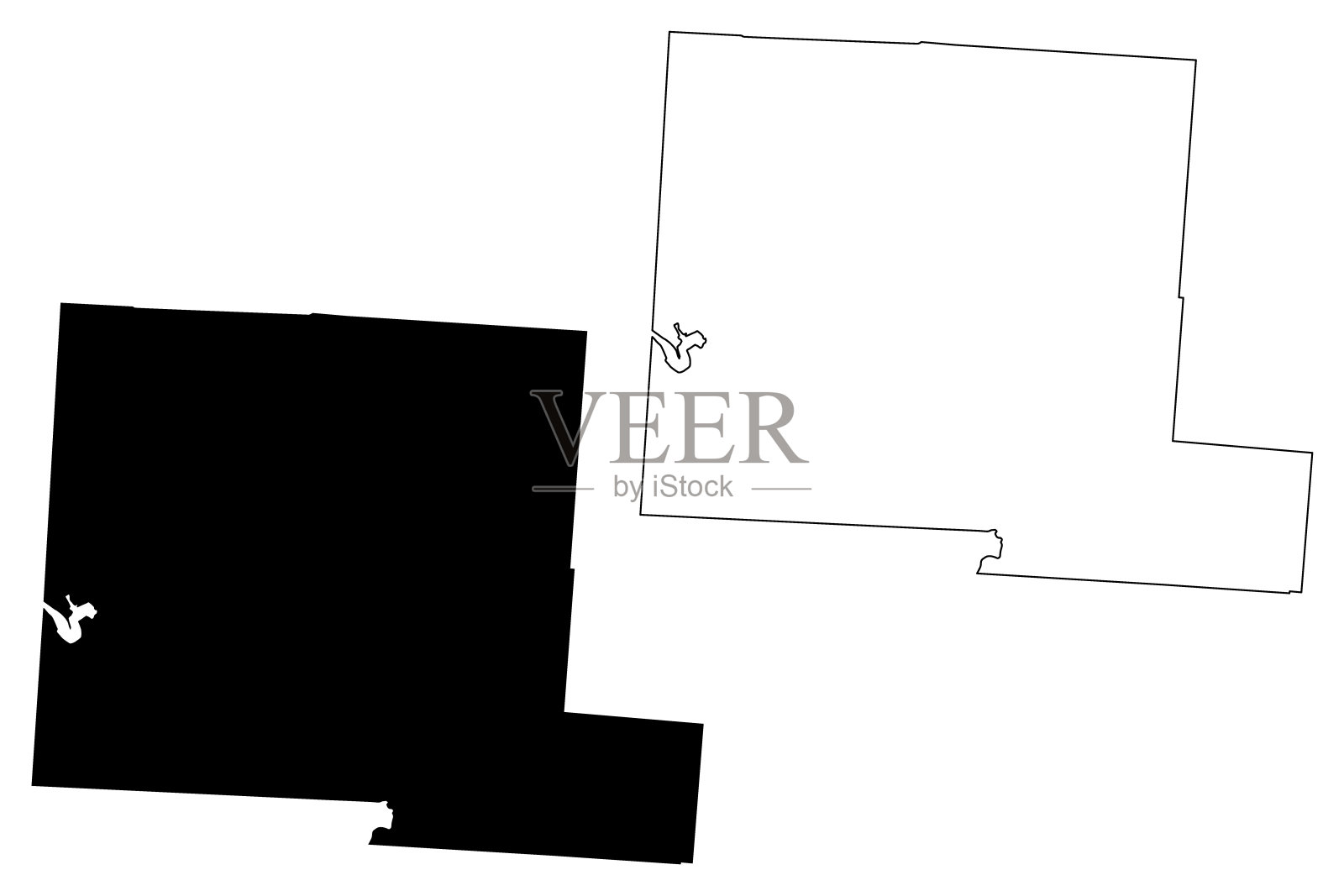 皮克威县，俄亥俄州(美国县，美国，美国，美国)地图矢量插图，涂鸦草图皮克威地图插画图片素材