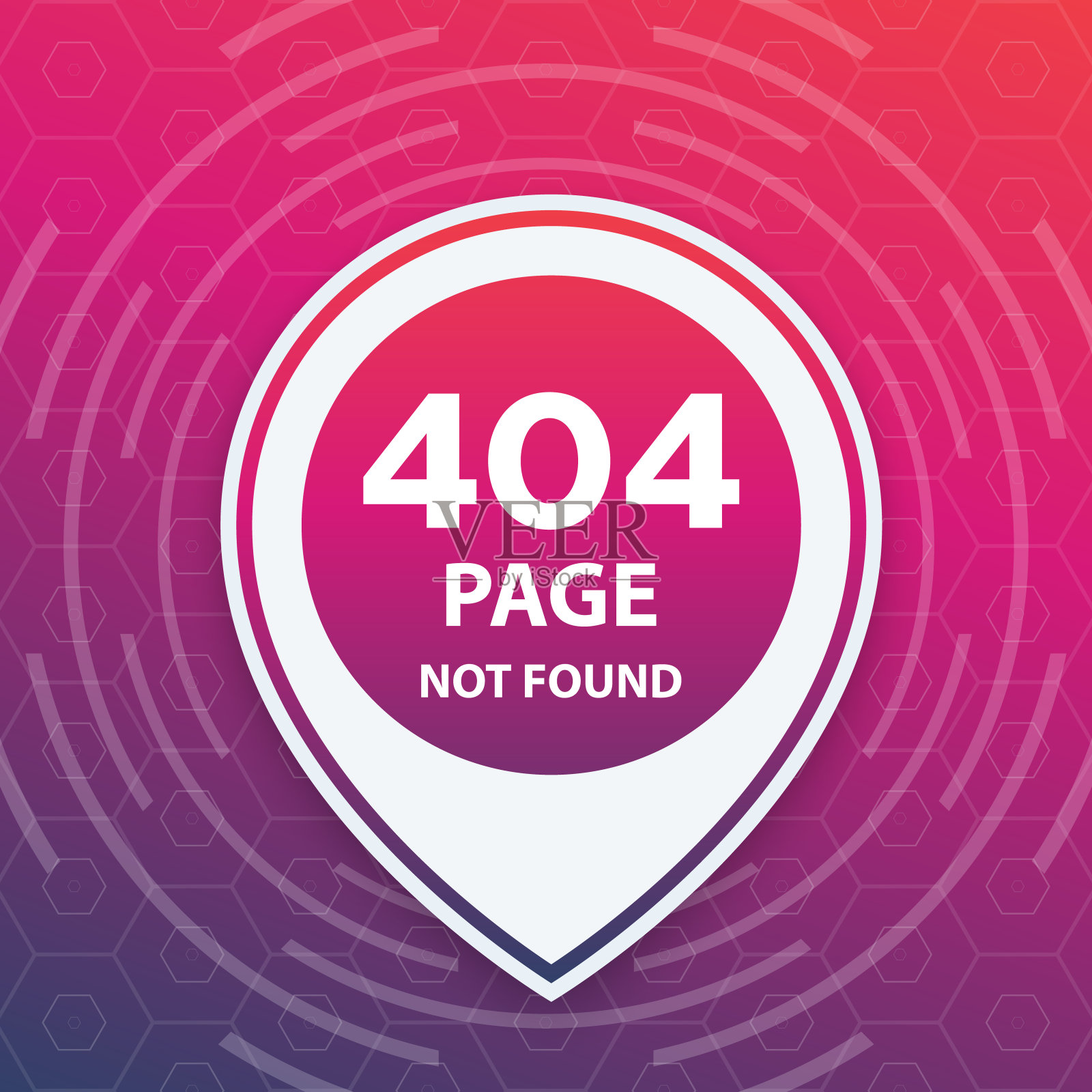 404页未找到，时髦的模板插画图片素材