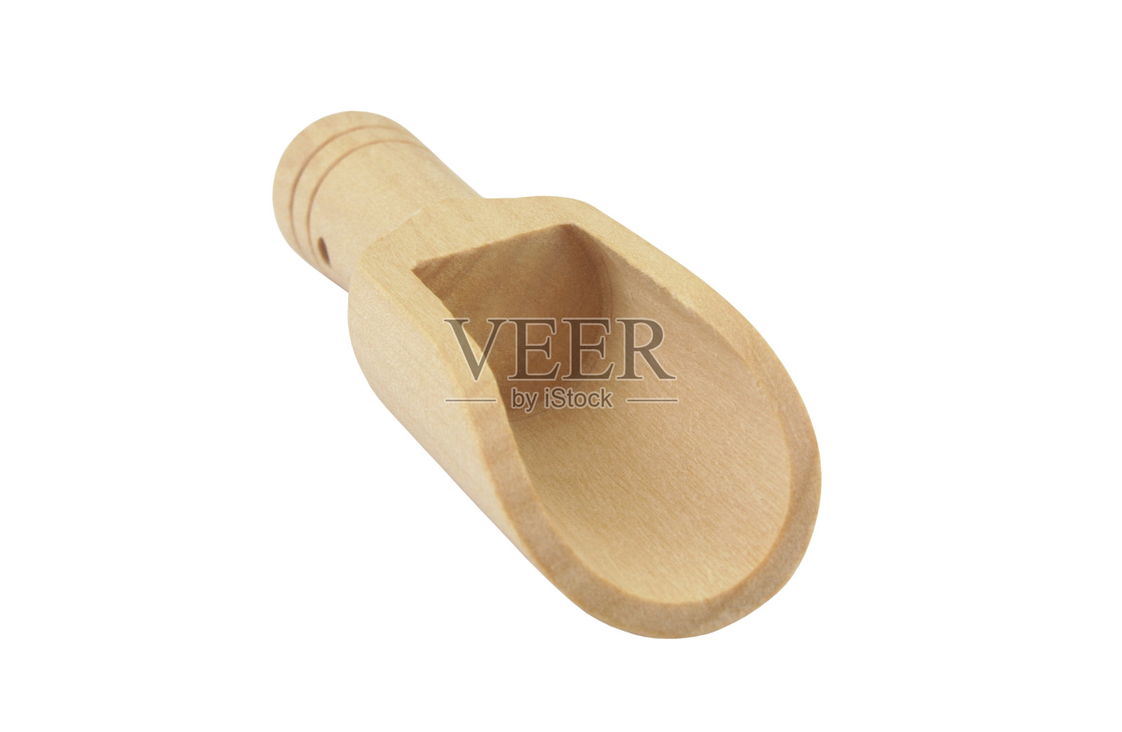 木勺孤立在白色照片摄影图片