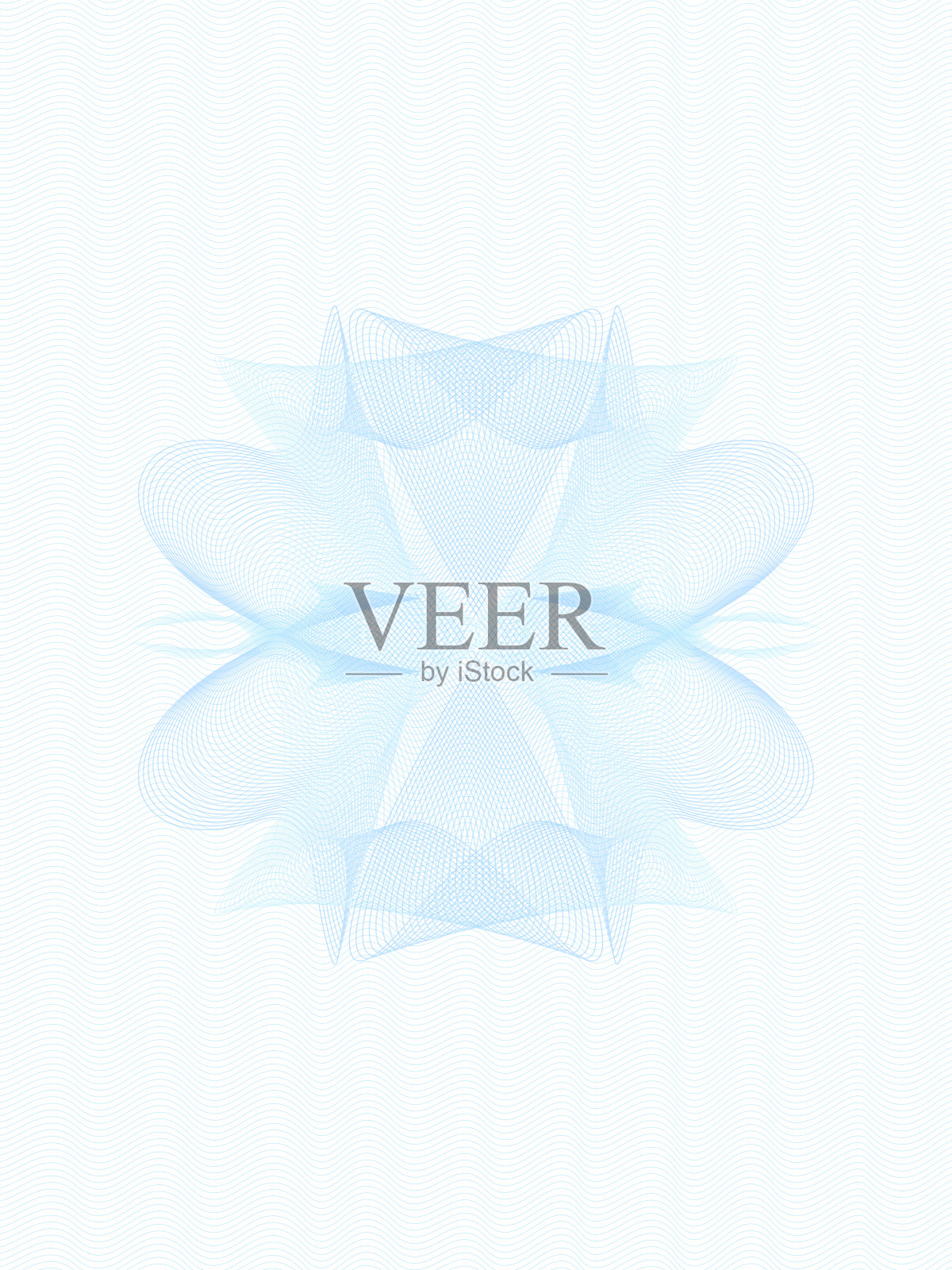 浅蓝色花卉水印证书，文凭，邀请，礼品券。粉彩断头台设计。线的艺术模式。矢量抽象背景，曲线。优雅的模板A4。EPS10插图插画图片素材