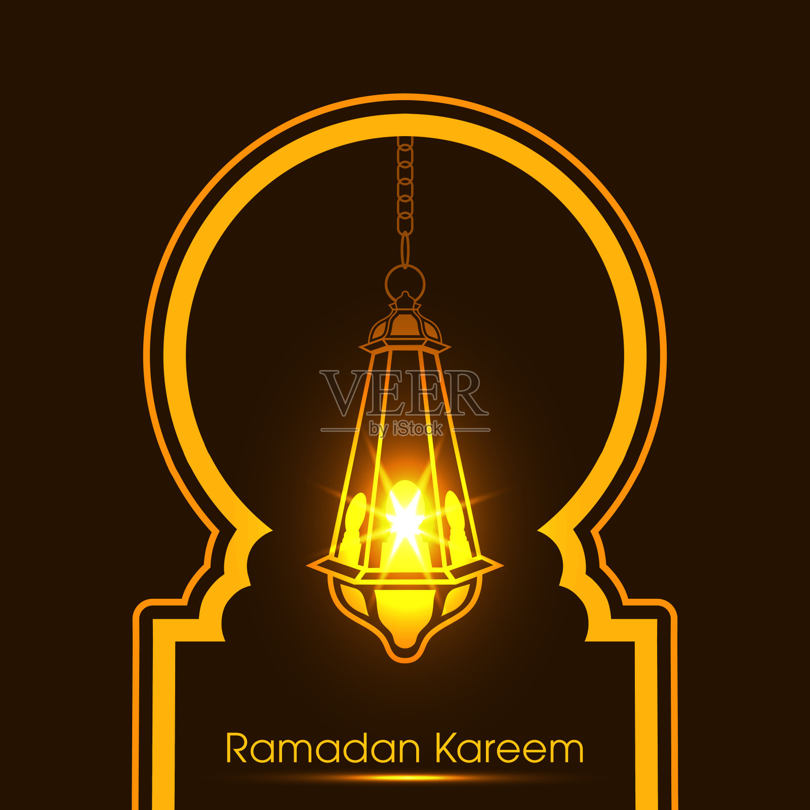 斋月卡里姆庆祝穆斯林社区节日的插图。插画图片素材