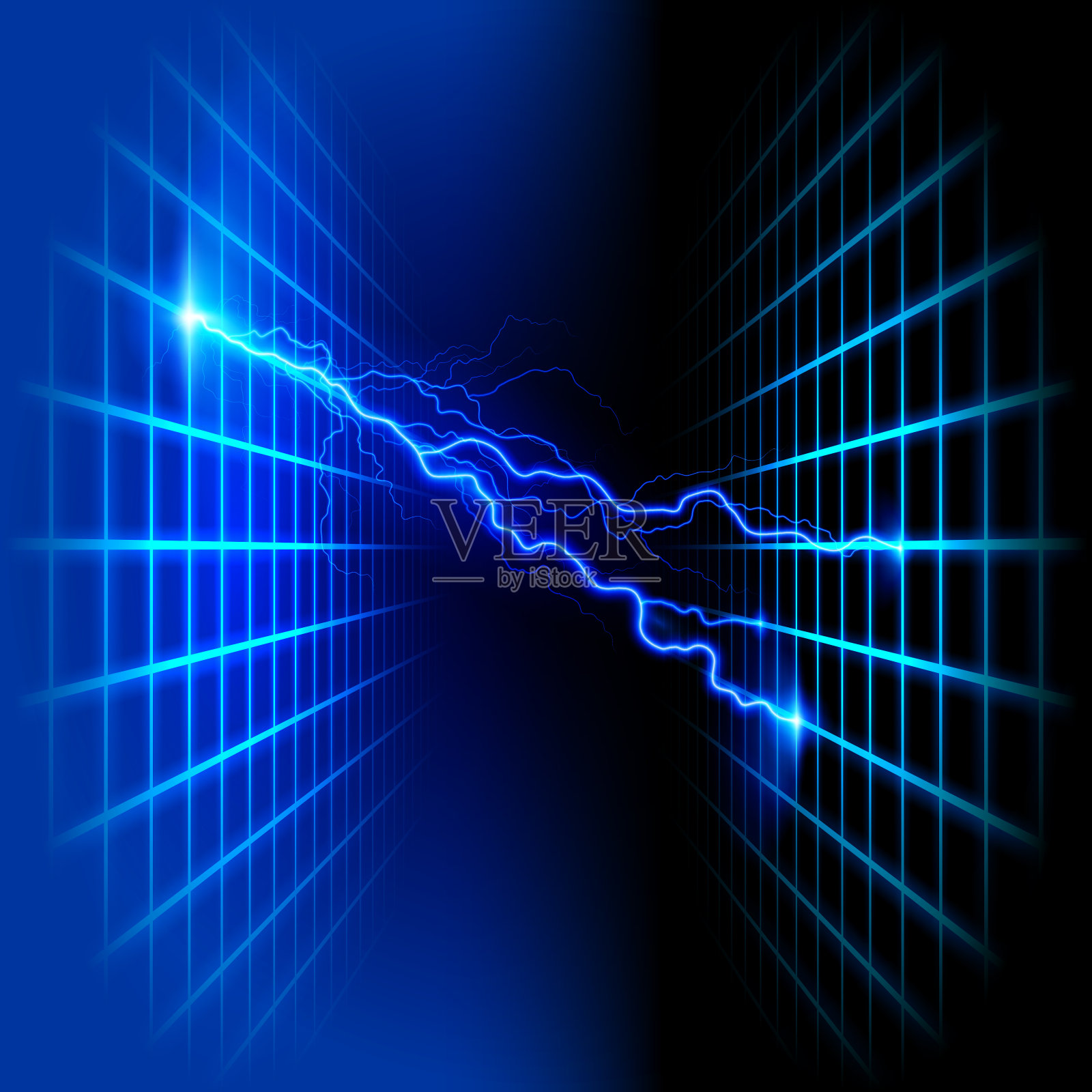 蓝色维格空间插画图片素材