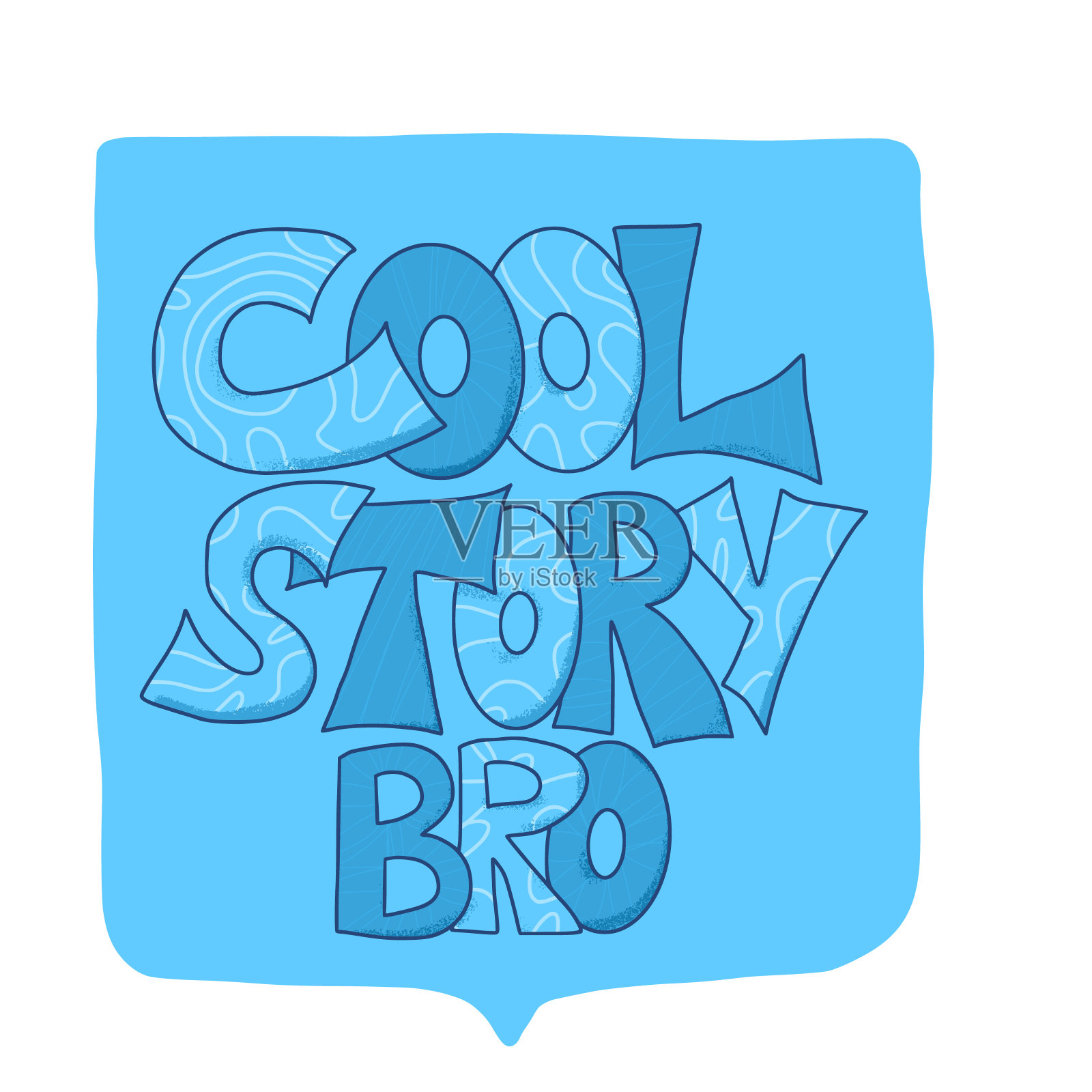 酷的故事手绘文本。矢量插图。设计元素图片