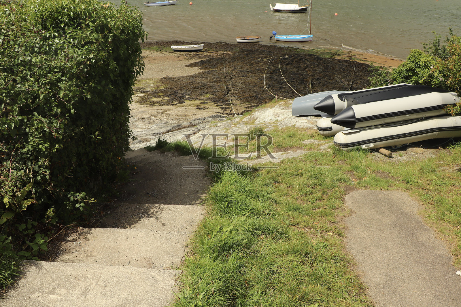 Restronguet位于法尔河交汇处的康沃尔历史悠久的位置照片摄影图片