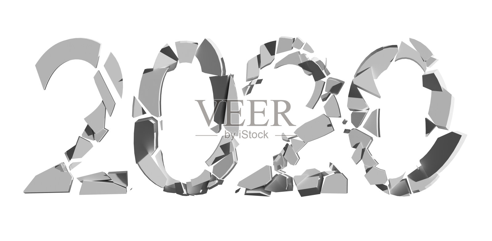 年和2020年推广了即将到来的2021年趋势在白色背景孤立照片摄影图片