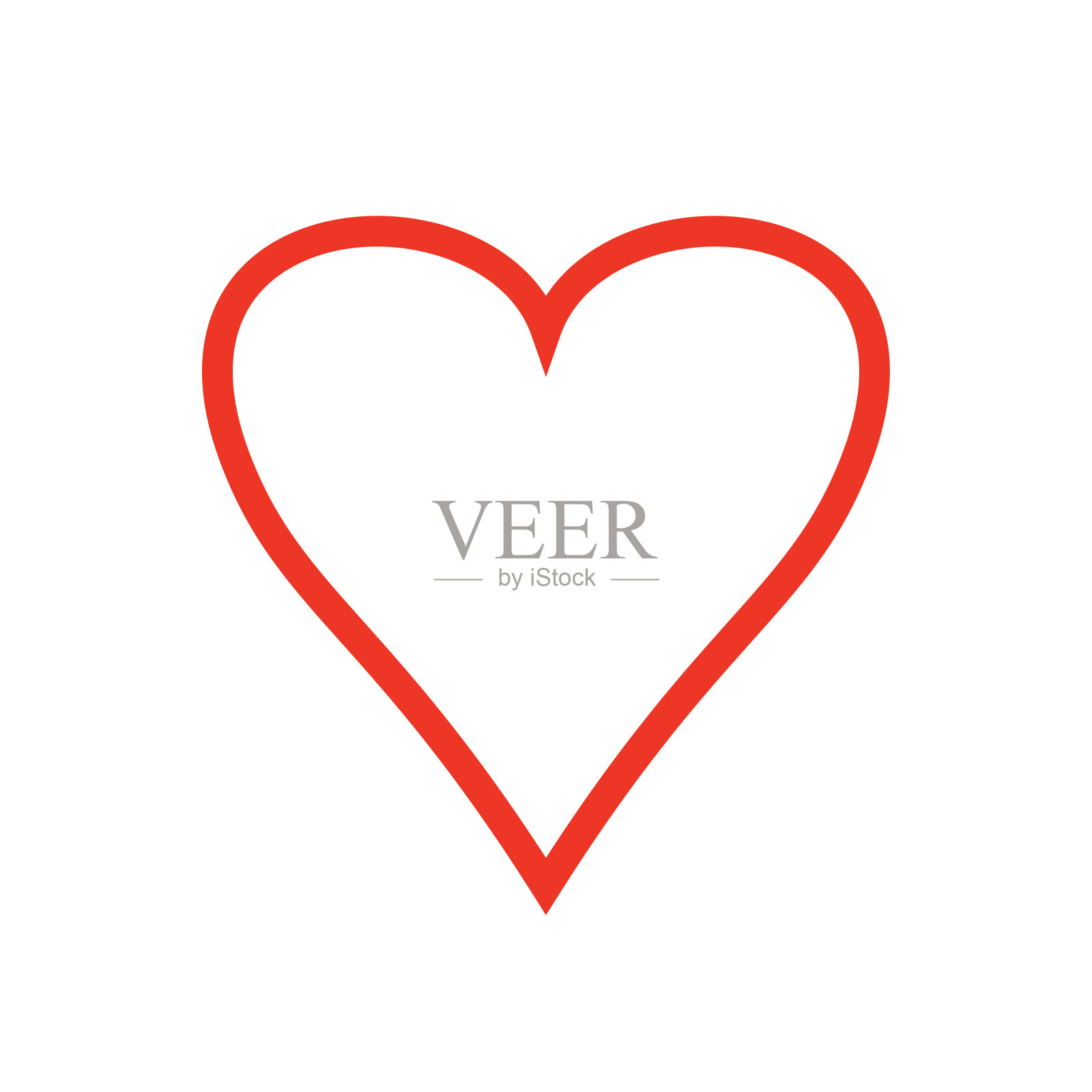 爱心图标矢量图插画图片素材