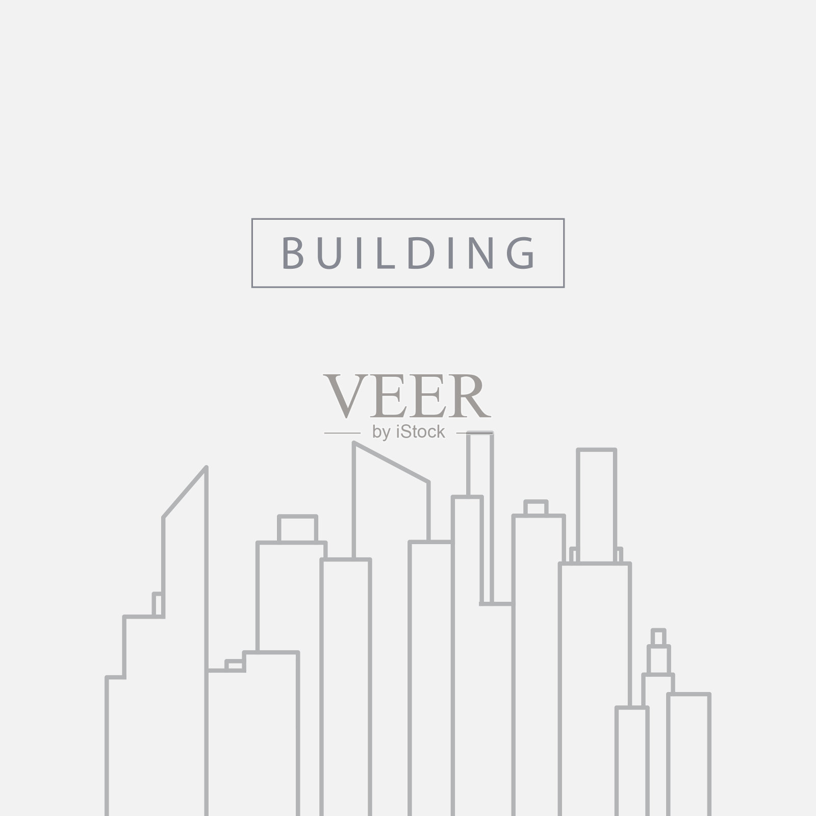 塔楼建筑矢量模板设计标志插图插画图片素材