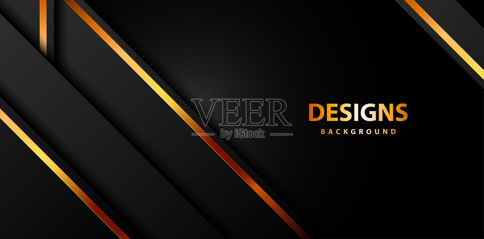 现代豪华金横幅，抽象的背景板文字和信息设计插画图片素材