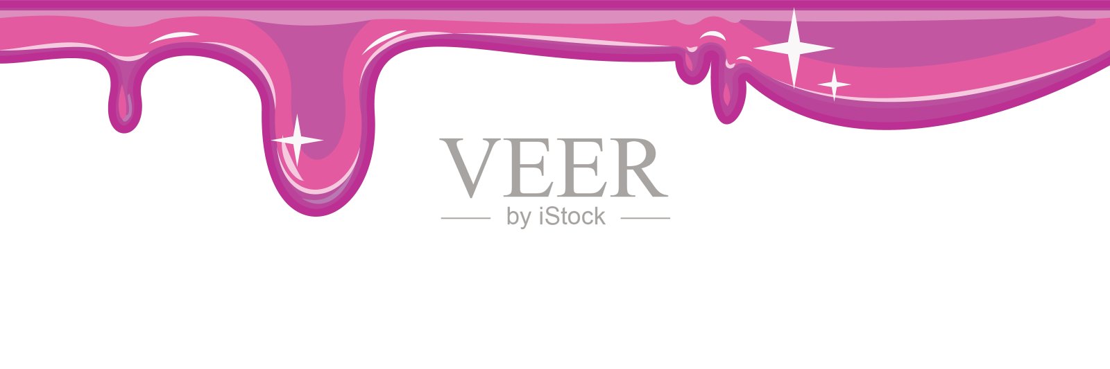 粉红色液体的珠子。油漆很容易脱落。果冻。滴的幻灯片。白色背景上的孤立物体。框架。向量插画图片素材