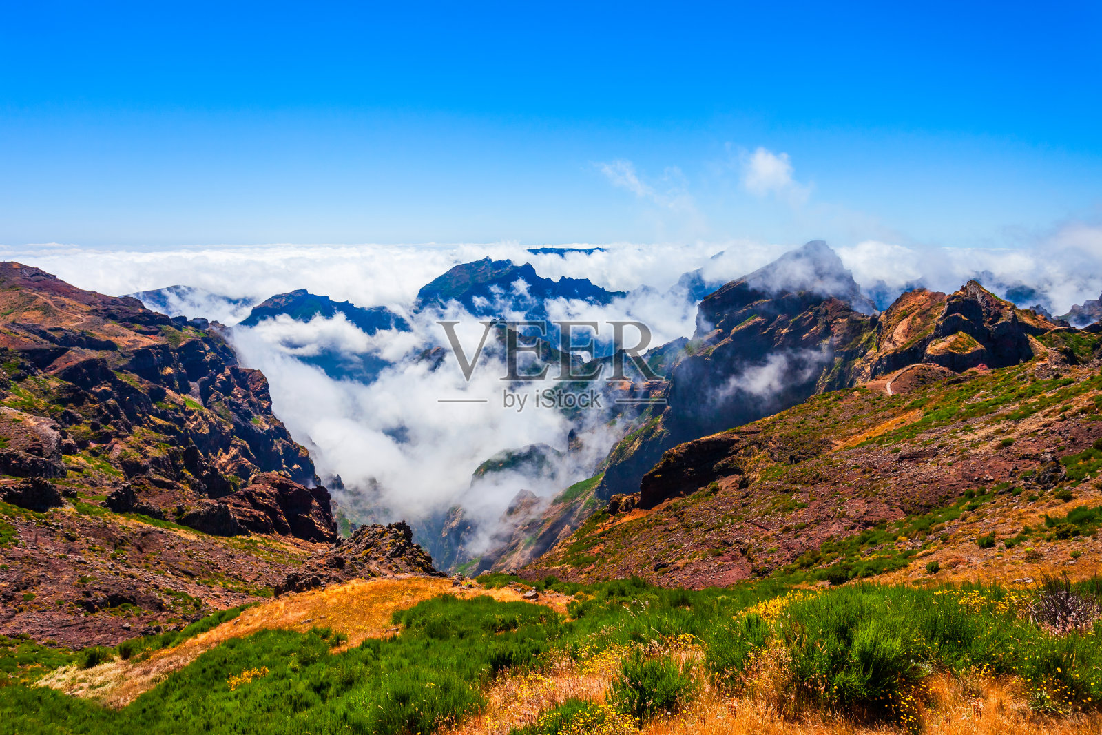 从Pico ariiro到Pico Ruivo的风景照片摄影图片