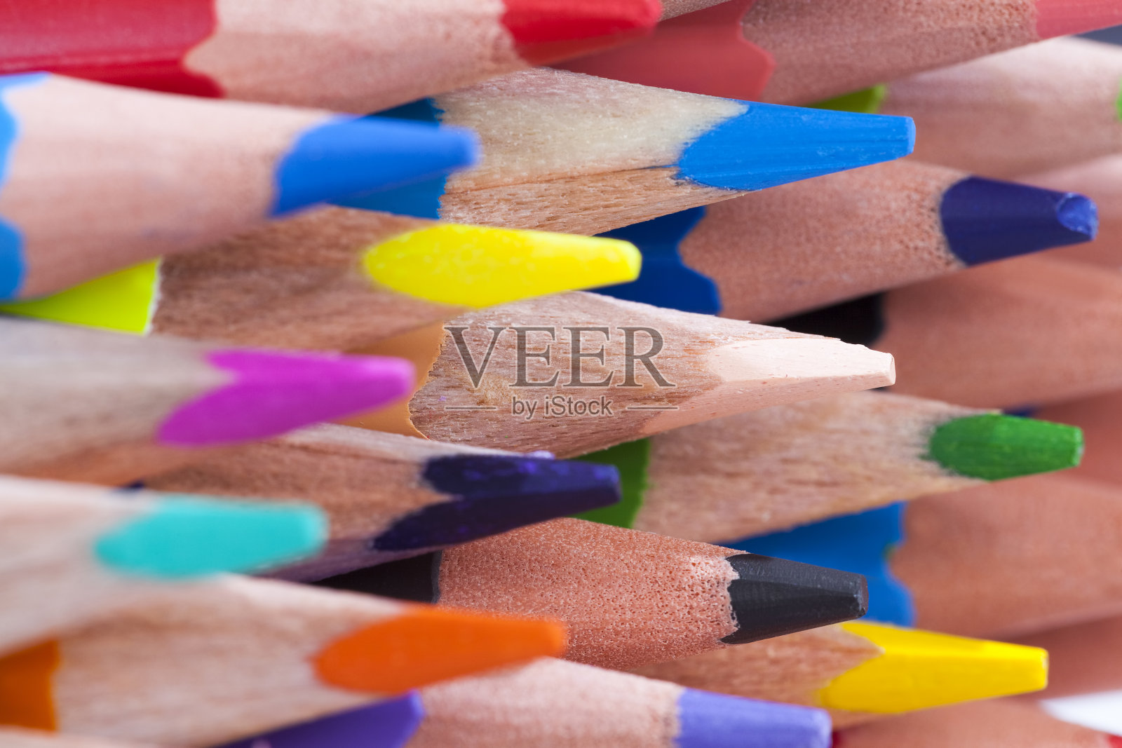 普通彩色木铅笔照片摄影图片