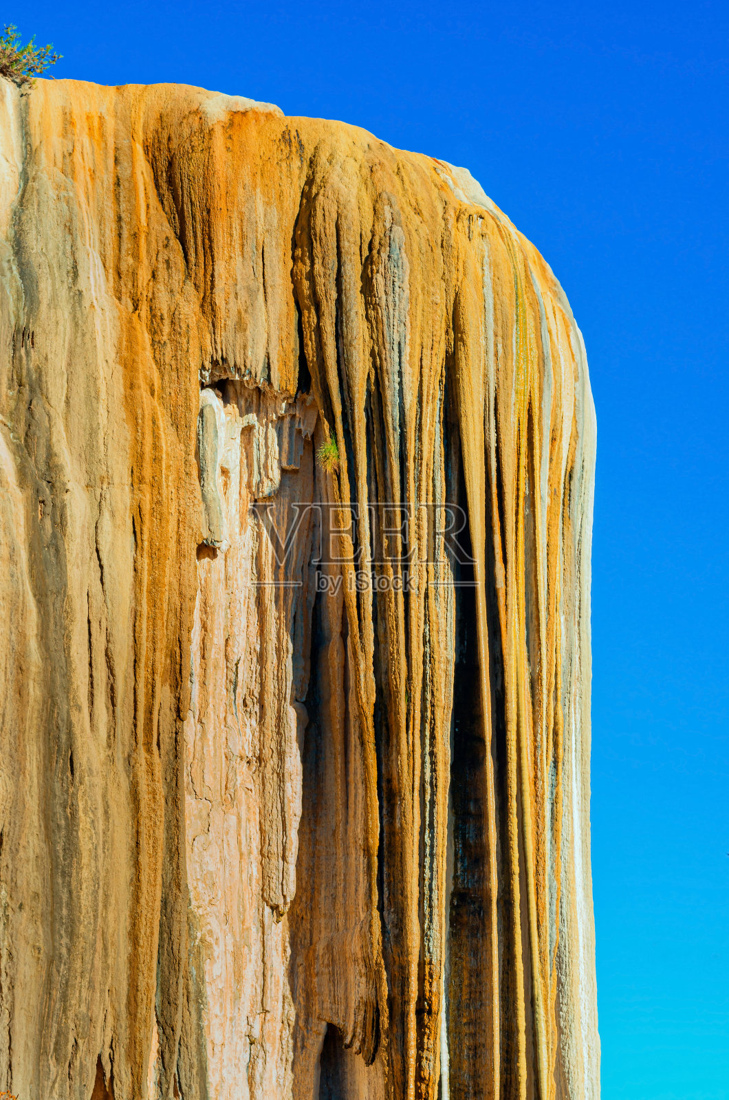 墨西哥瓦哈卡市赫韦·埃尔阿瓜石化瀑布照片摄影图片