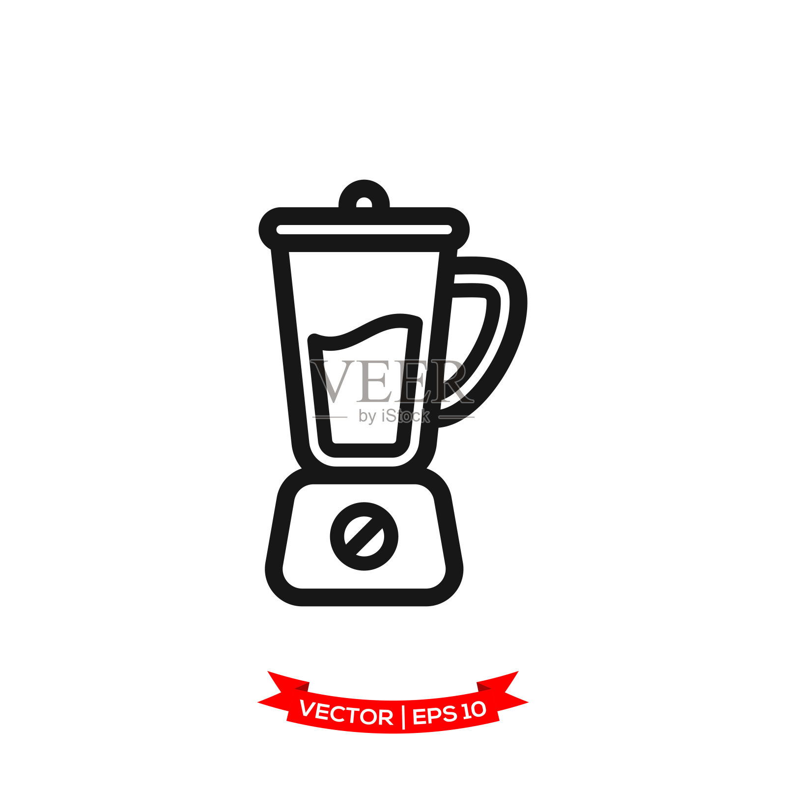 搅拌机图标在时尚的平面设计插画图片素材