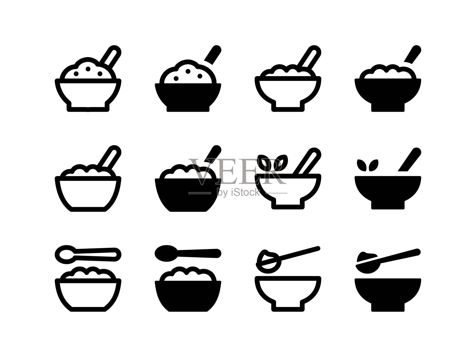 粥图标矢量插画图片素材