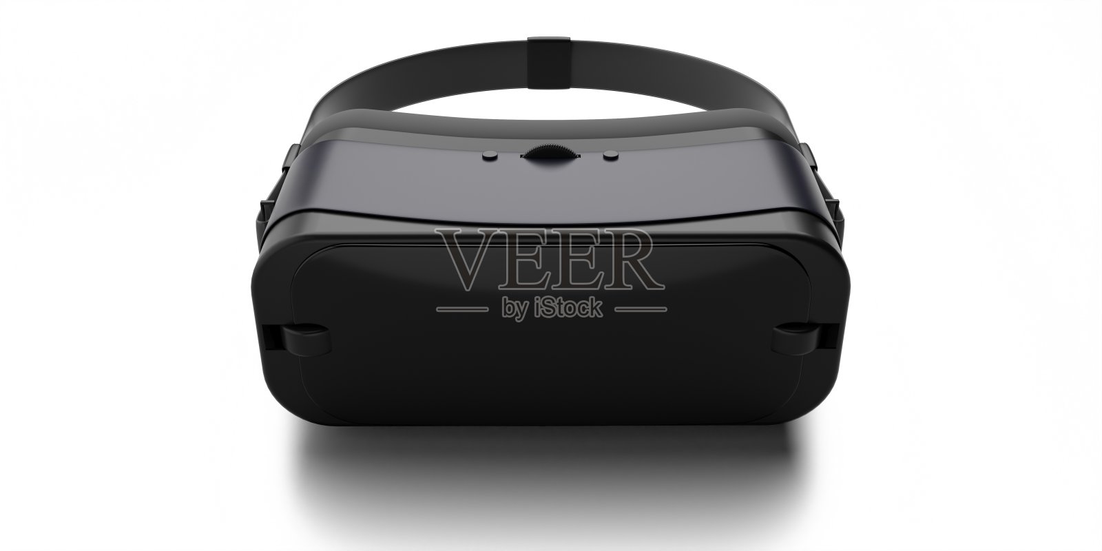 虚拟现实头盔隔离在白色背景。三维演示照片摄影图片