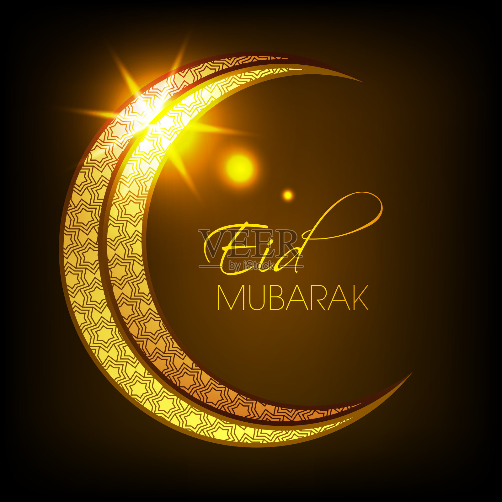 插图开斋节穆巴拉克庆祝庆祝穆斯林社区节日。插画图片素材