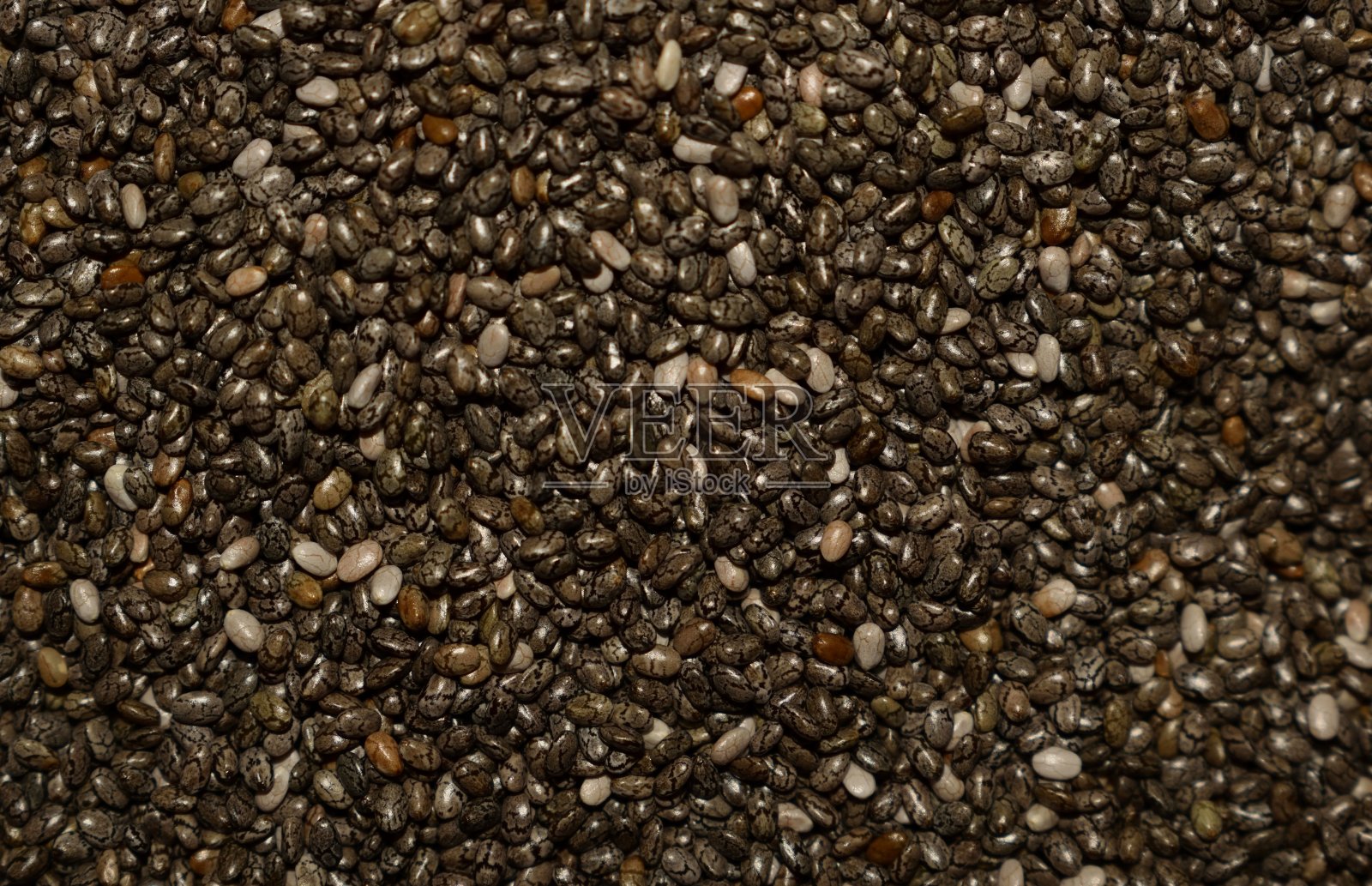 奇亚籽是一种超级食物，富含营养照片摄影图片