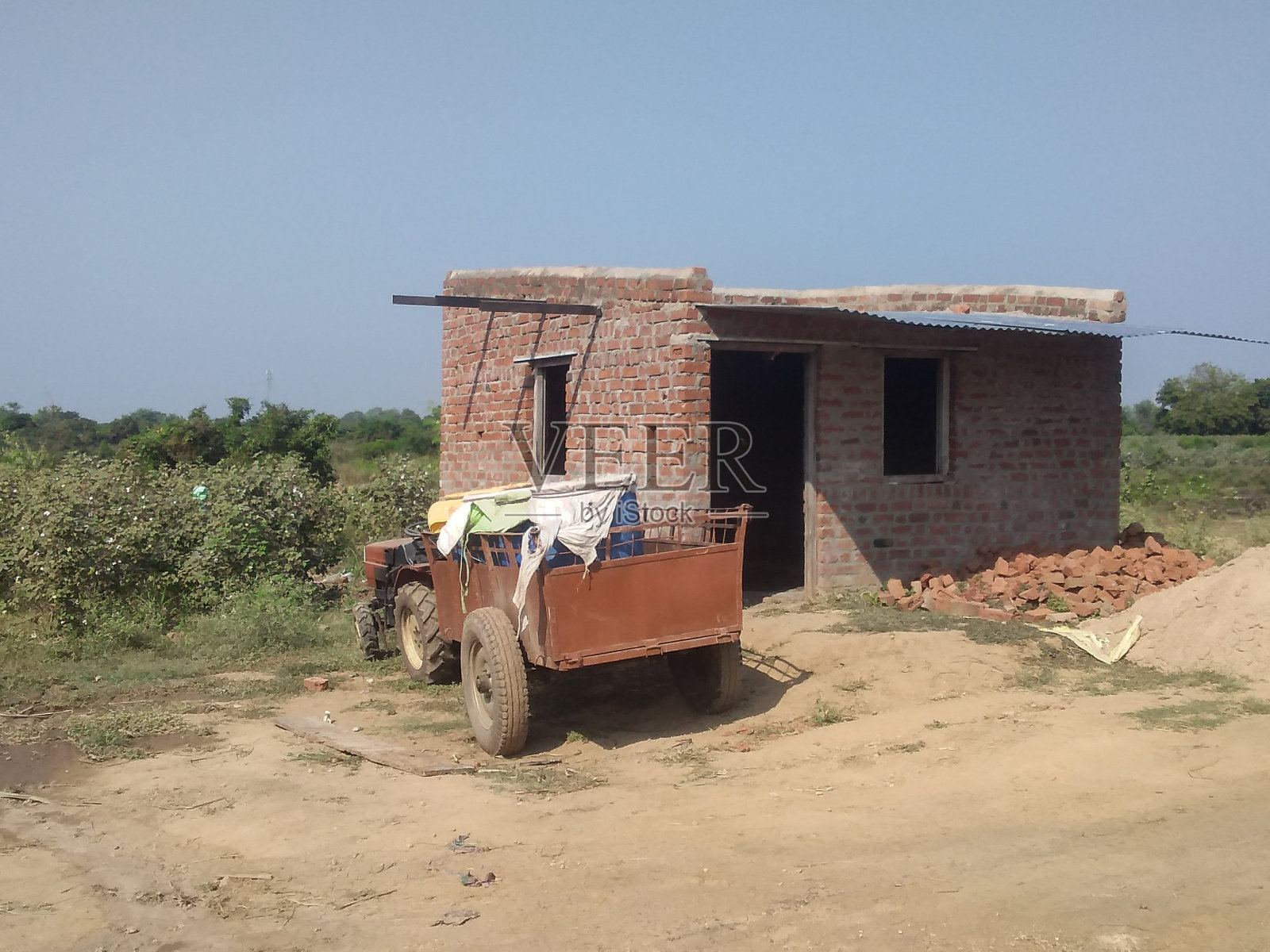 印度贫穷的村庄和家庭照片摄影图片