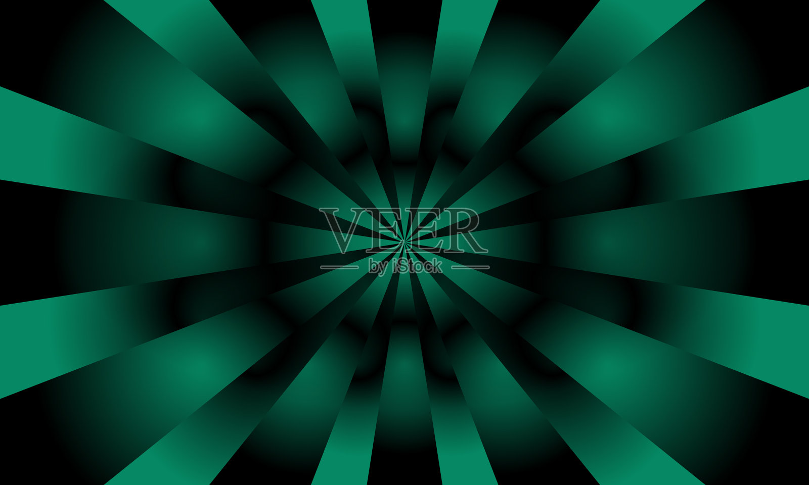 绿黑渐变星爆插画图片素材