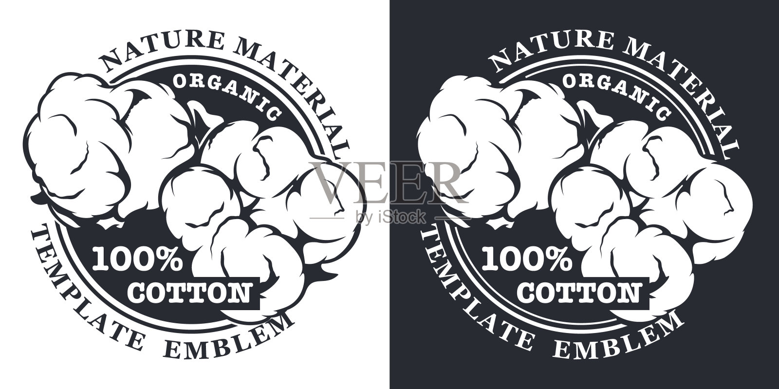 一套黑白插图的主题有机材料插画图片素材