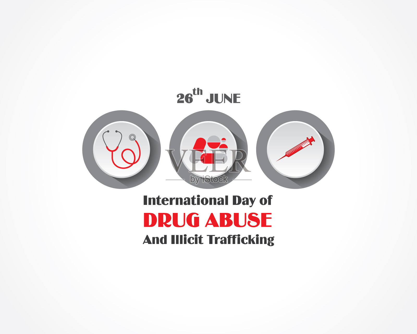 国际禁毒日和插画图片素材