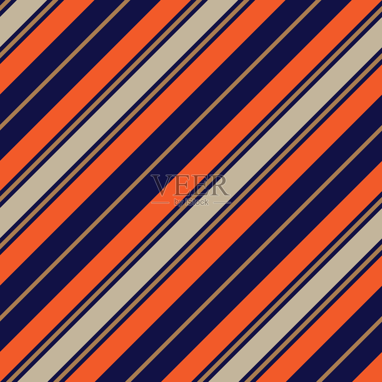 橙色条纹无缝图案背景中插画图片素材