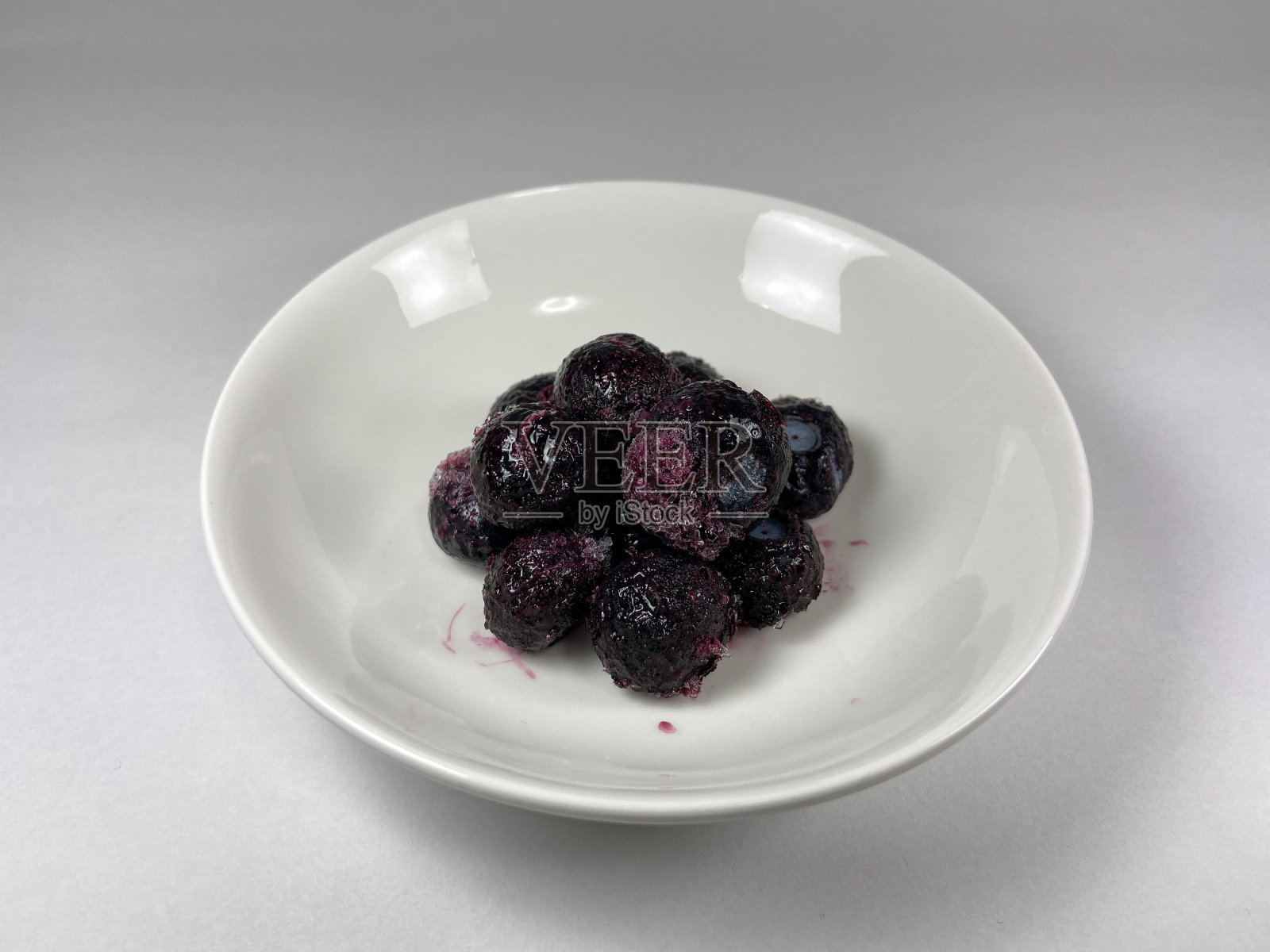 冷冻蓝莓，近距离食物照片摄影图片