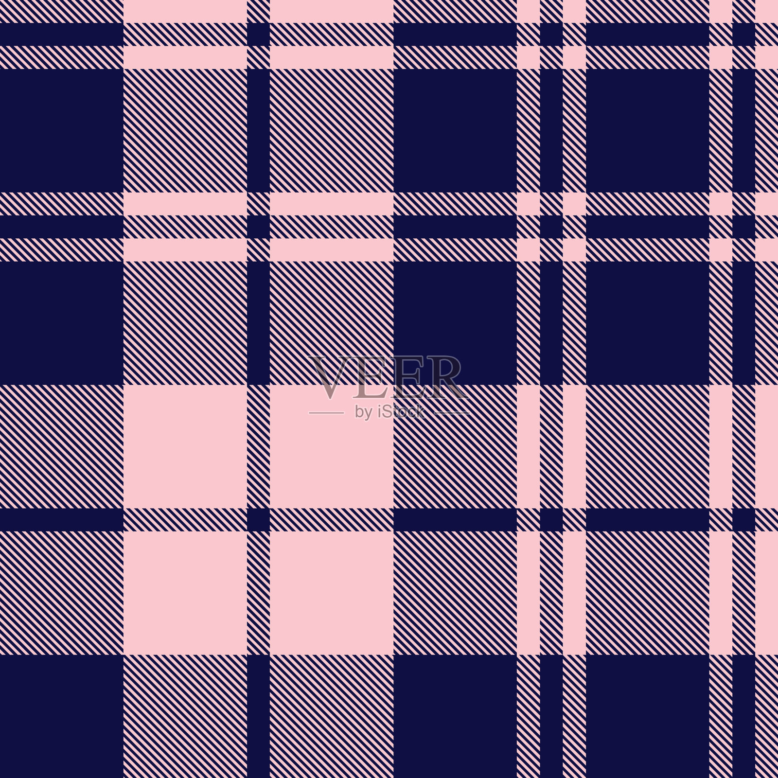 粉红和海军蓝格子格子无缝插画图片素材